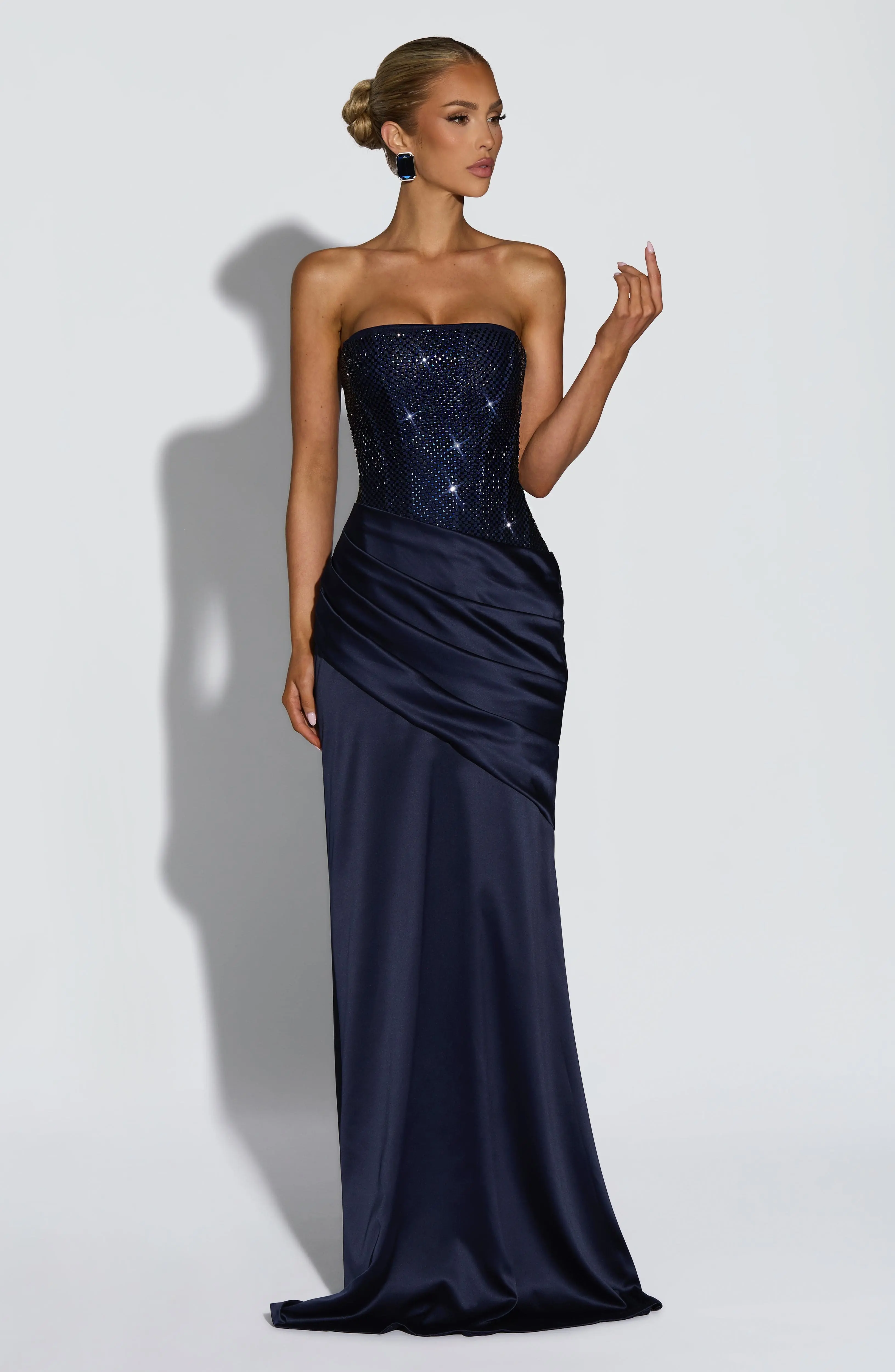 Celestia Maxi Dress - Navy - Image 5