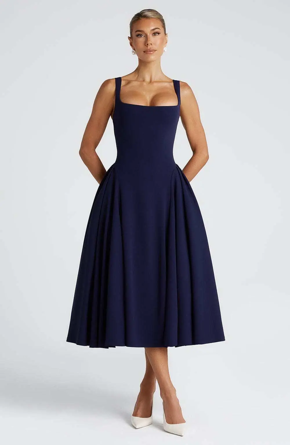 Betty Midi Dress - Navy - Image 10