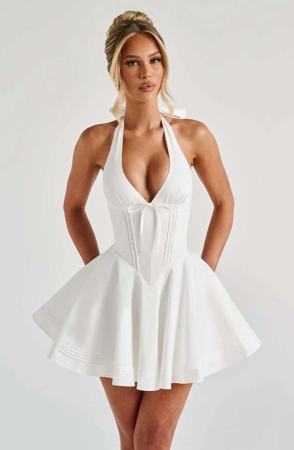 Doris Mini Dress - Ivory - Image 8