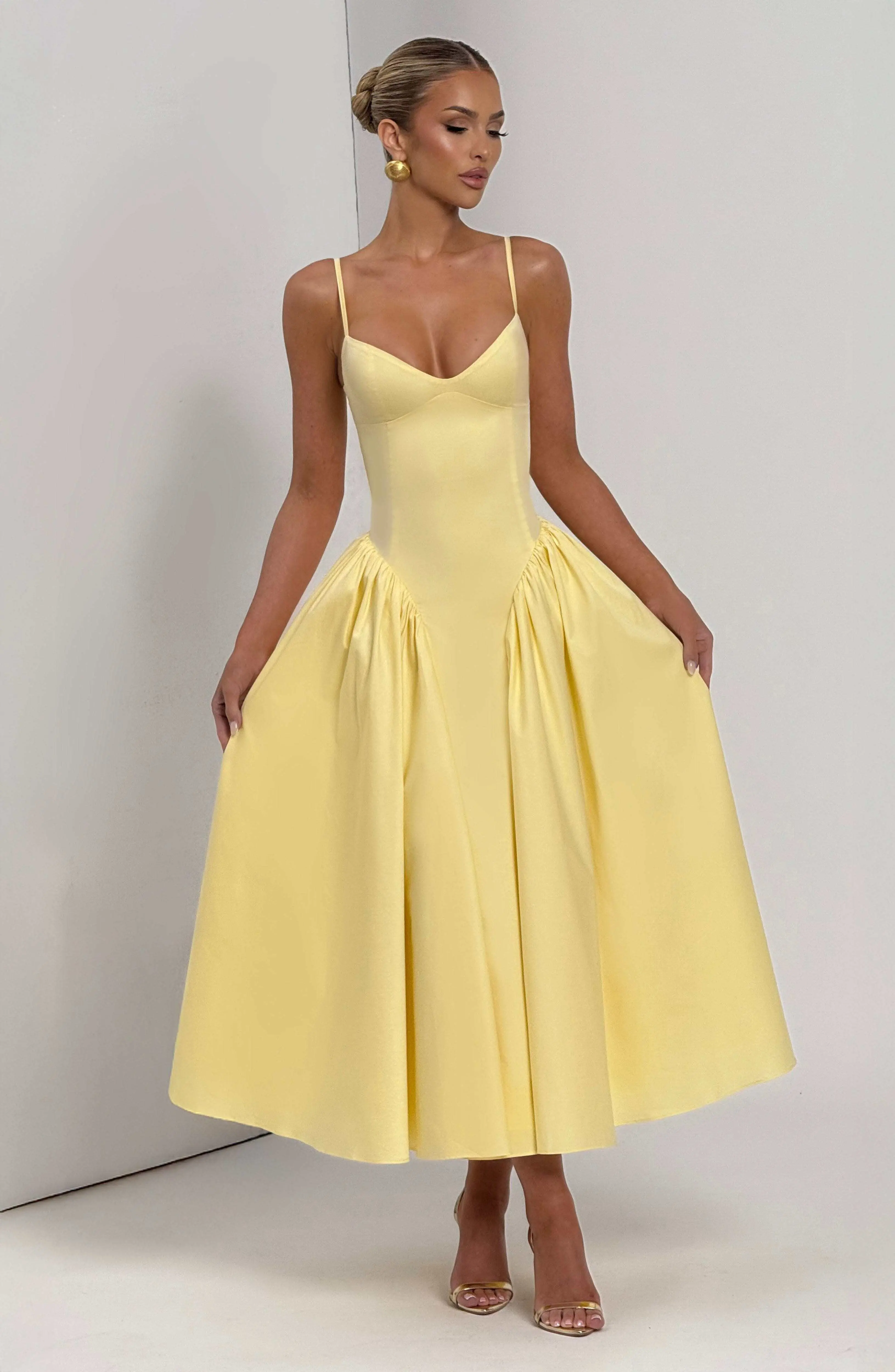 Emerson Midi Dress - Lemon - Image 5