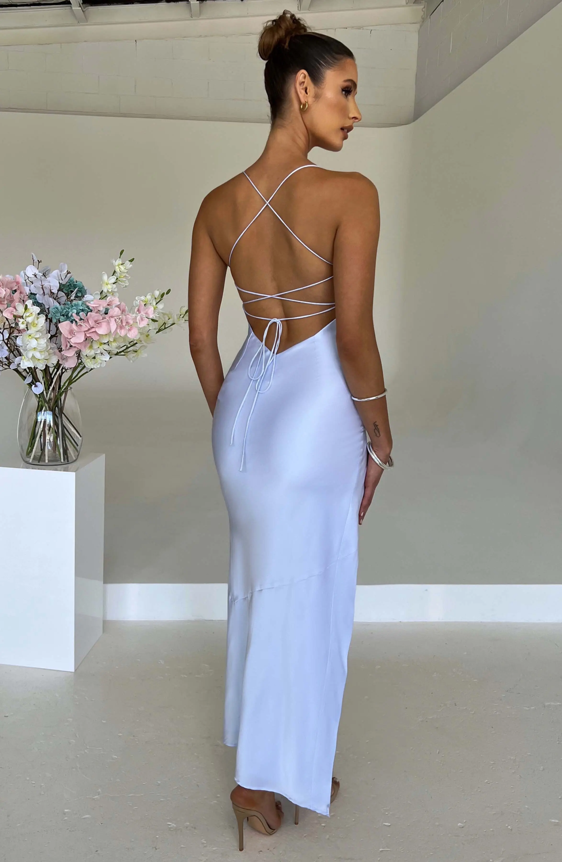 Misha Maxi Dress - Baby Blue - Image 2