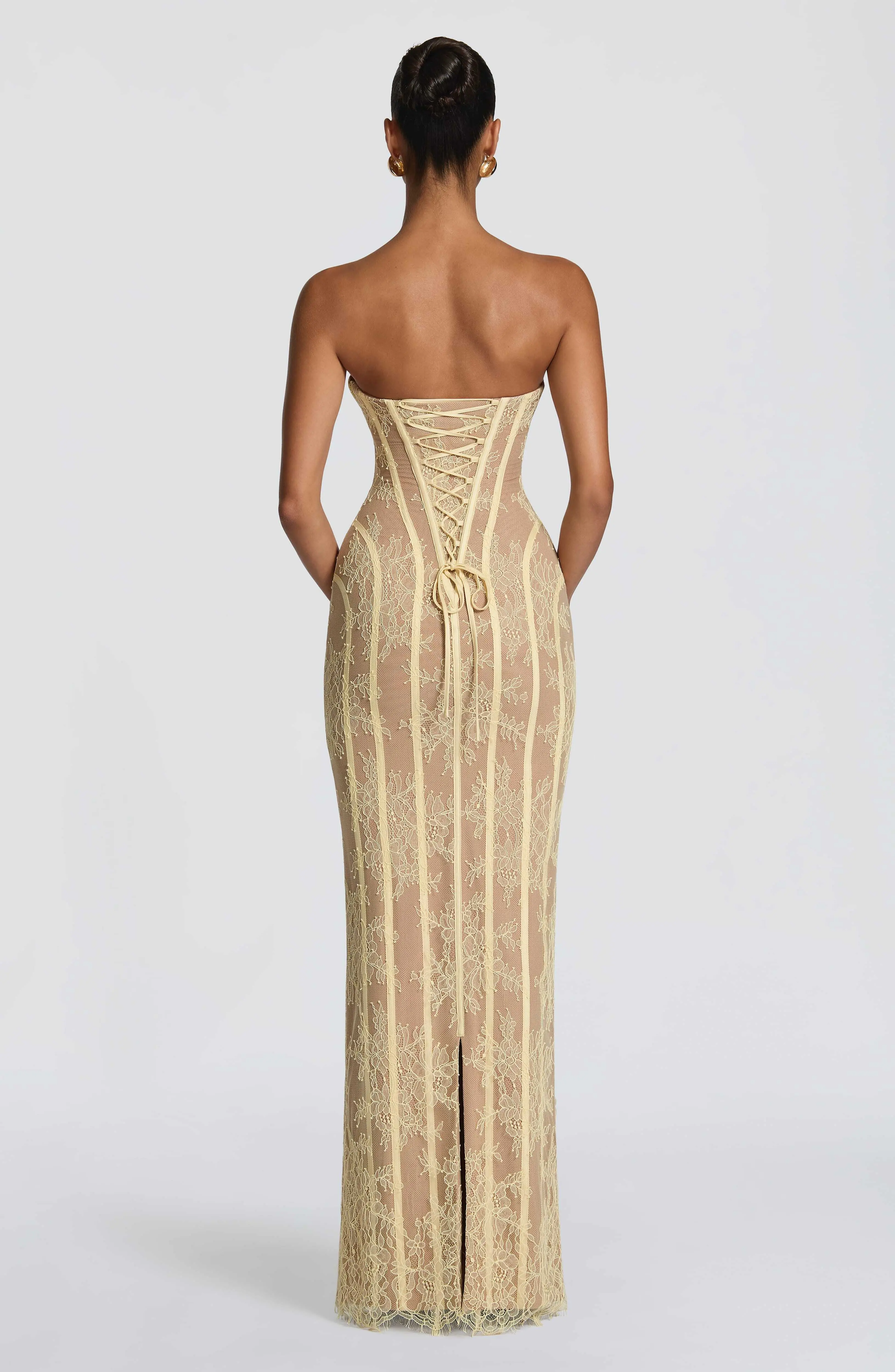 Sian Maxi Dress - Lemon - Image 3