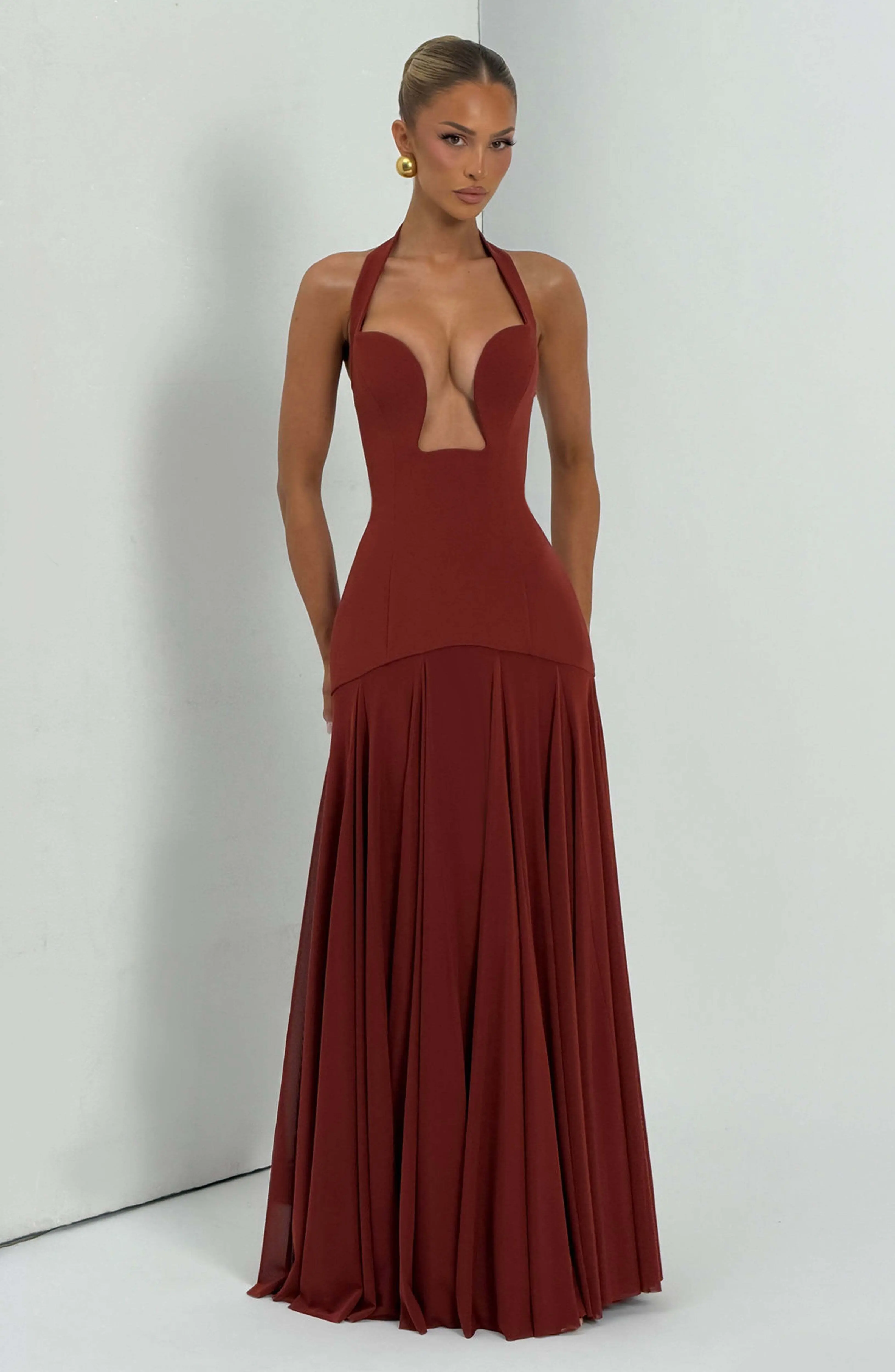 Cyrene Maxi Dress - Deep Rust - Image 9