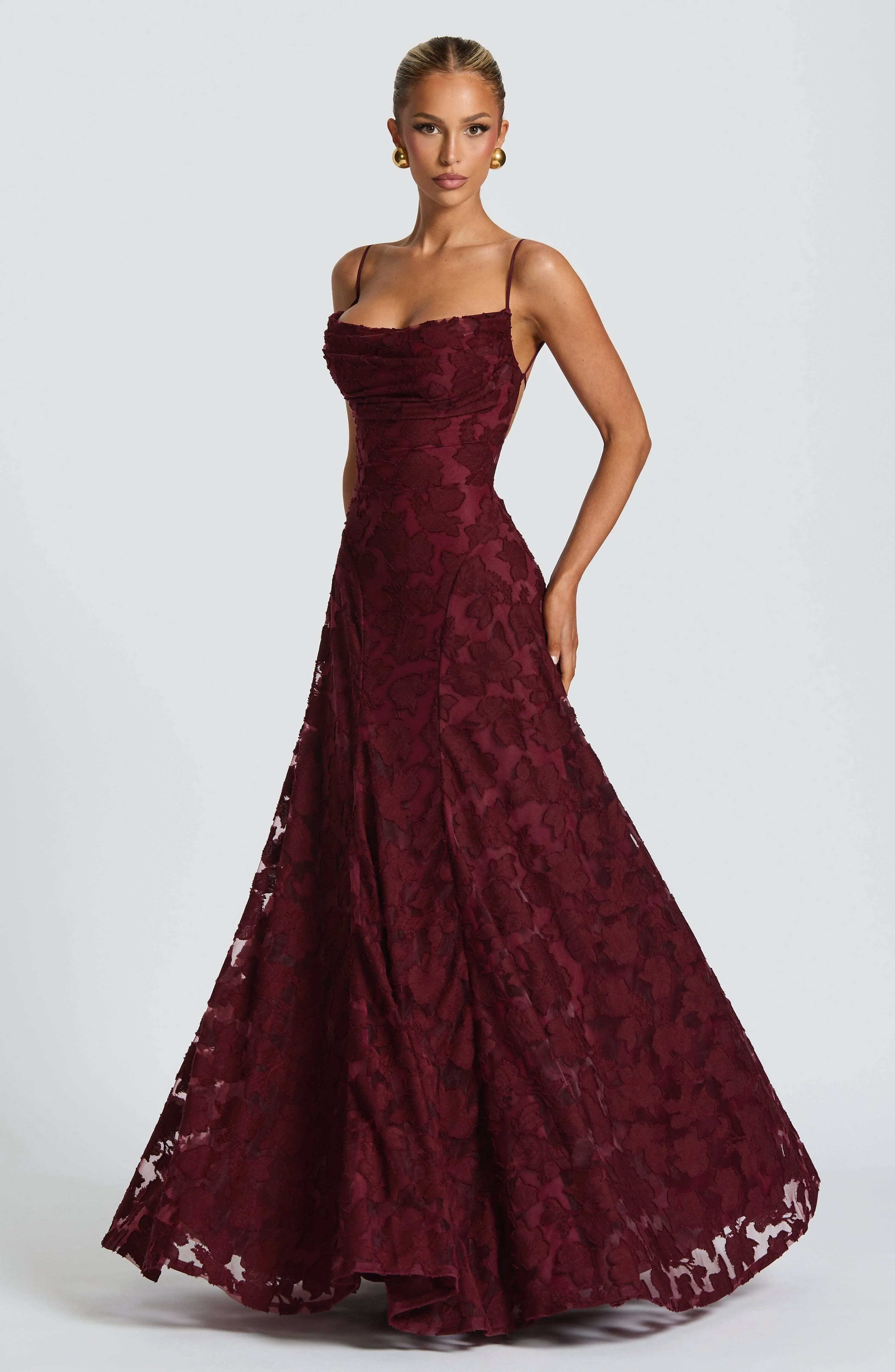 Francis Maxi Dress - Cherry Lacquer - Image 9
