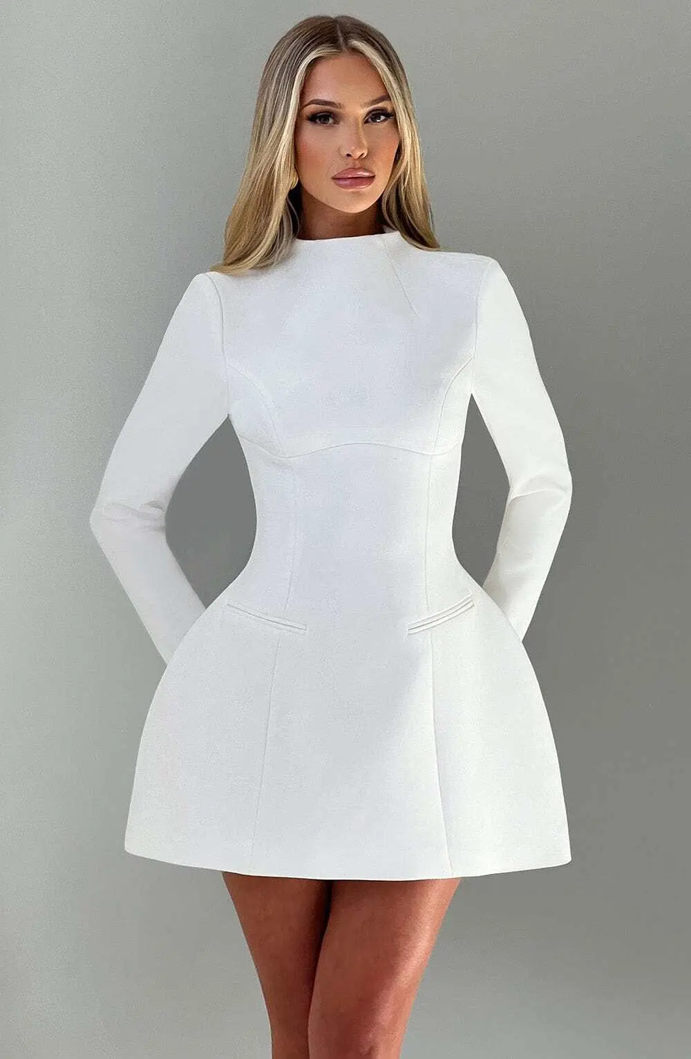 Kelly Mini Dress - Ivory - Image 13