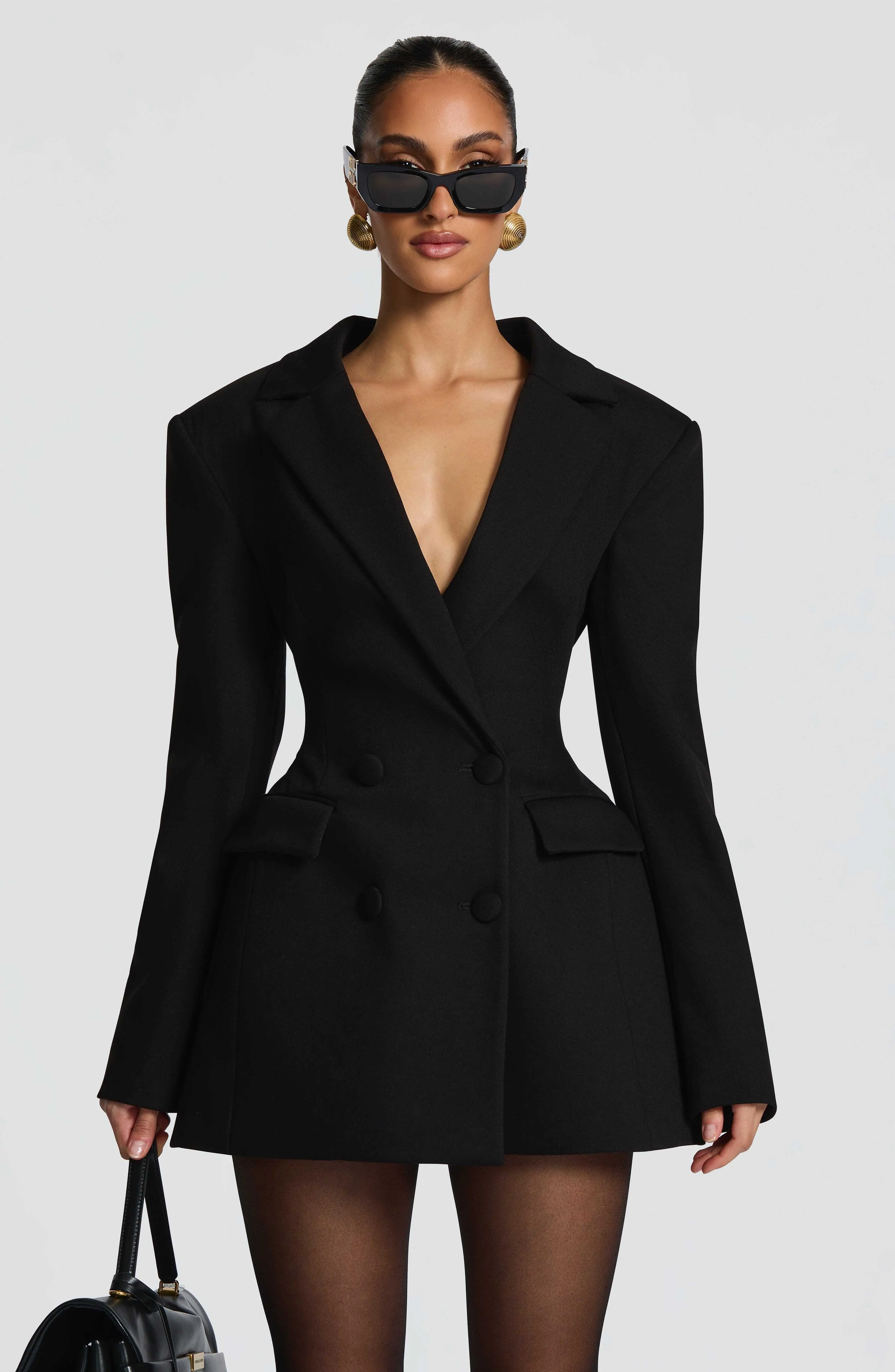 Elvira Mini Dress - Black - Image 10