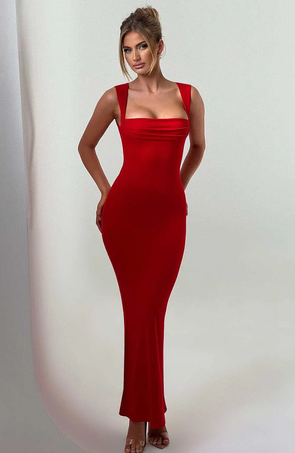 Helena Maxi Dress - Red - Image 9