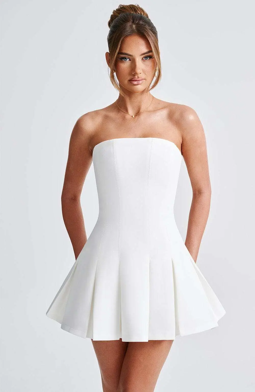Bryony Mini Dress - Ivory - Image 9