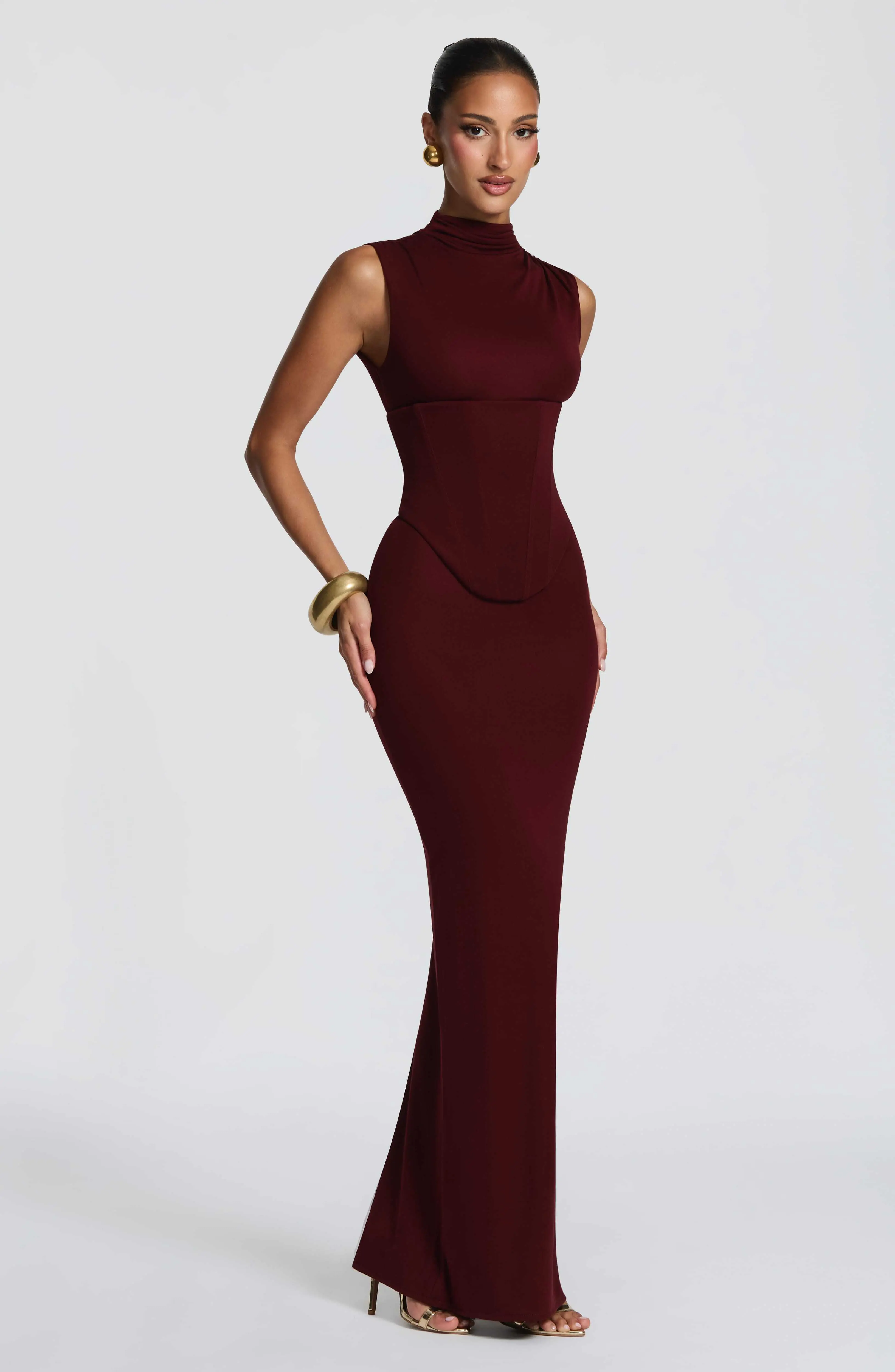 Soline Maxi Dress - Cherry Lacquer - Image 4