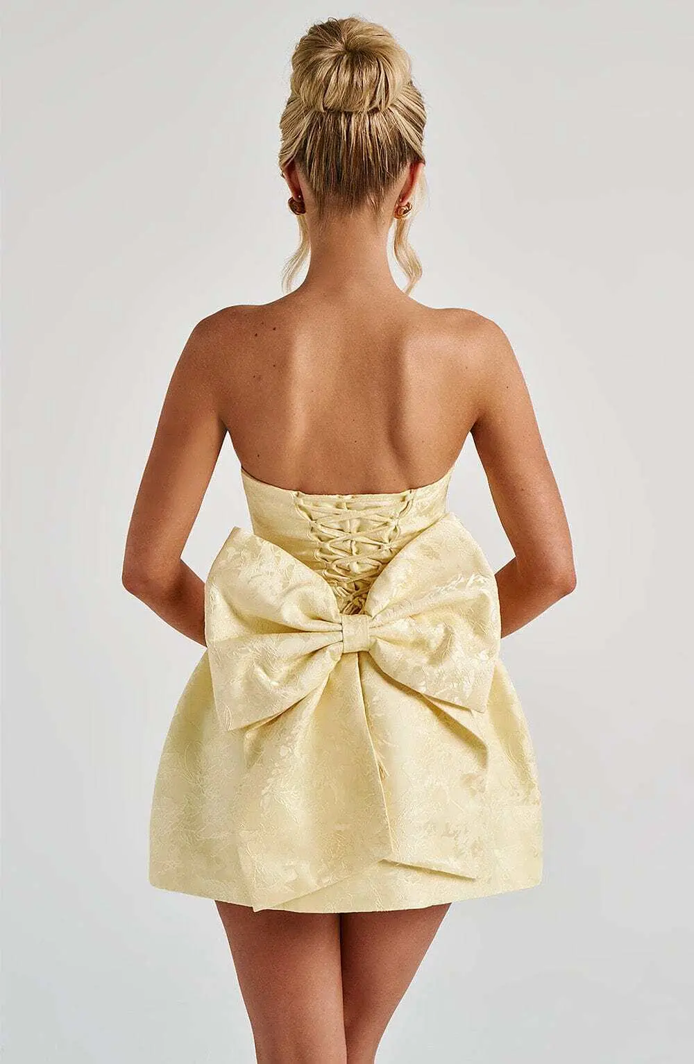 Elenora Mini Dress - Lemon - Image 2