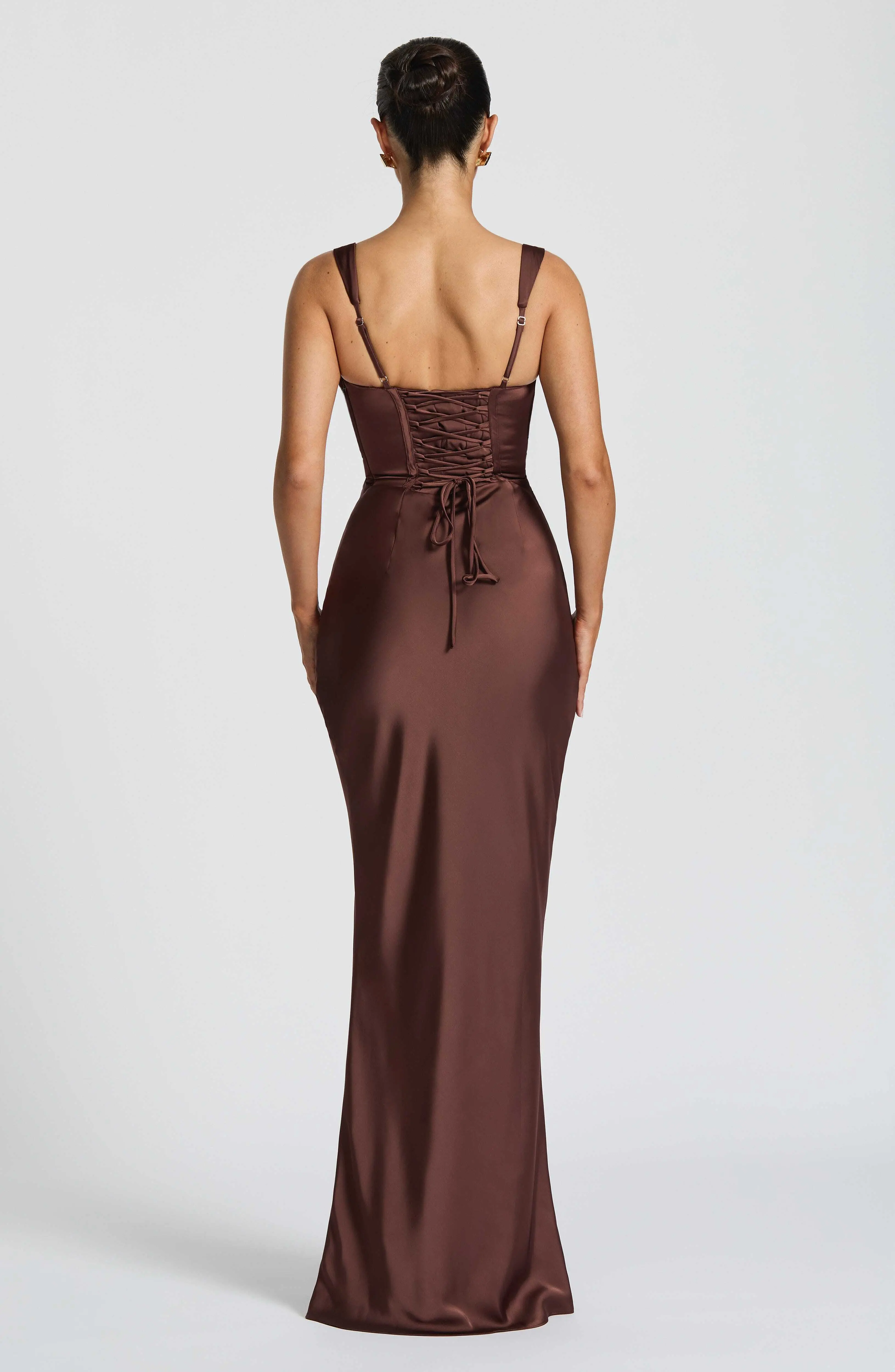 Calanthe Maxi Dress - Plum Brown - Image 3