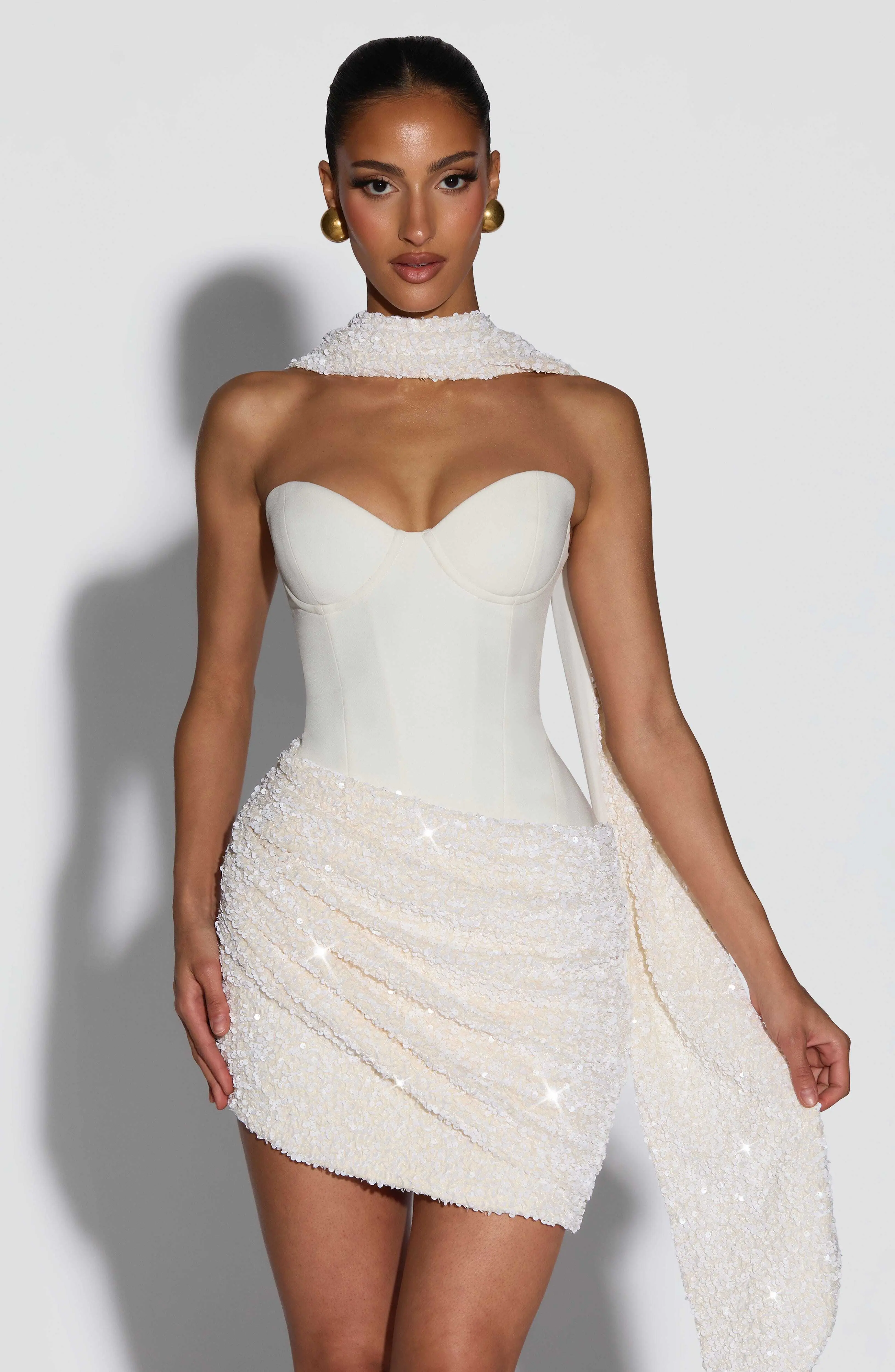 Denise Mini Dress - Ivory - Image 5
