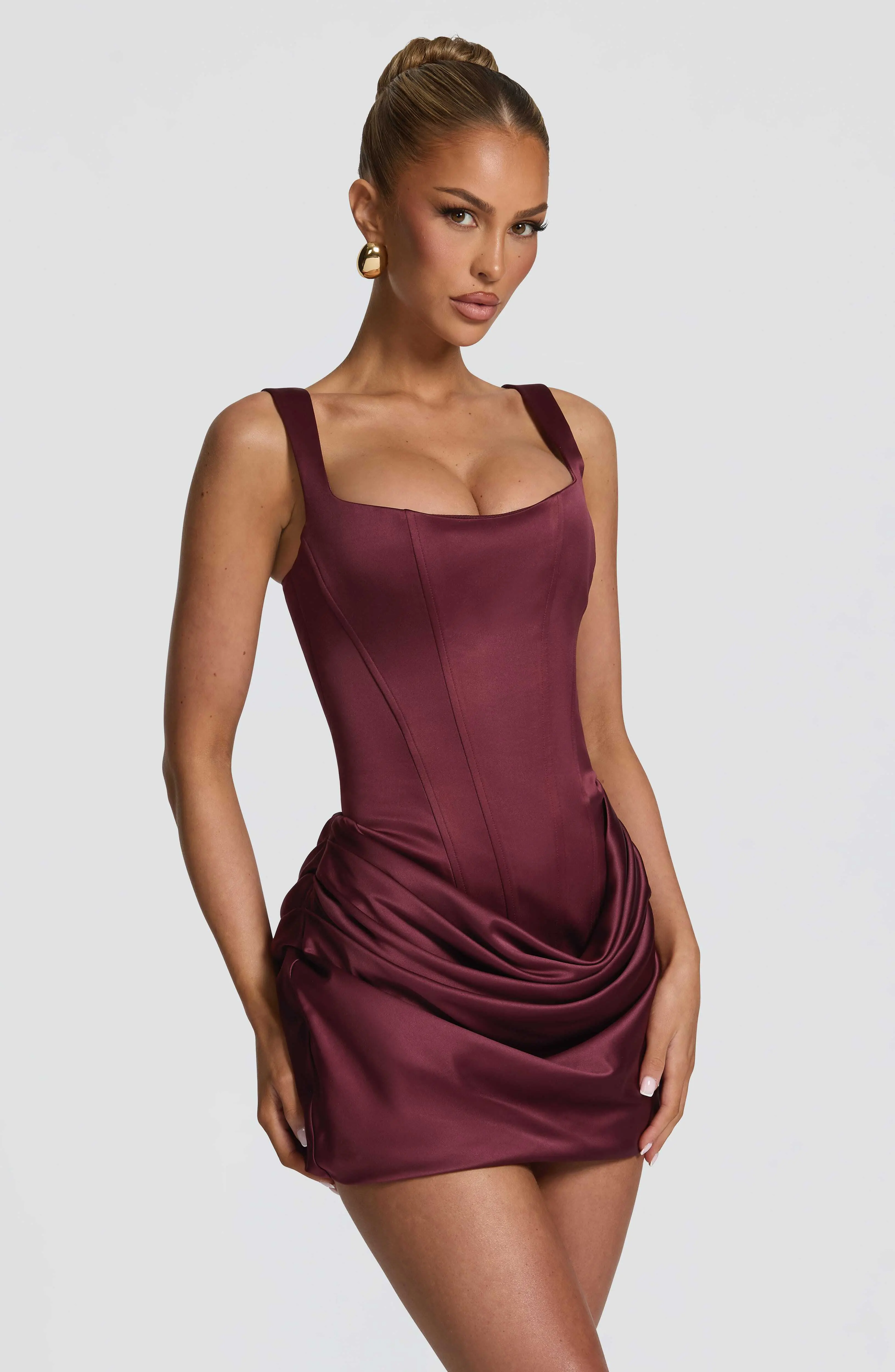 Imogen Mini Dress - Cherry Lacquer - Image 3