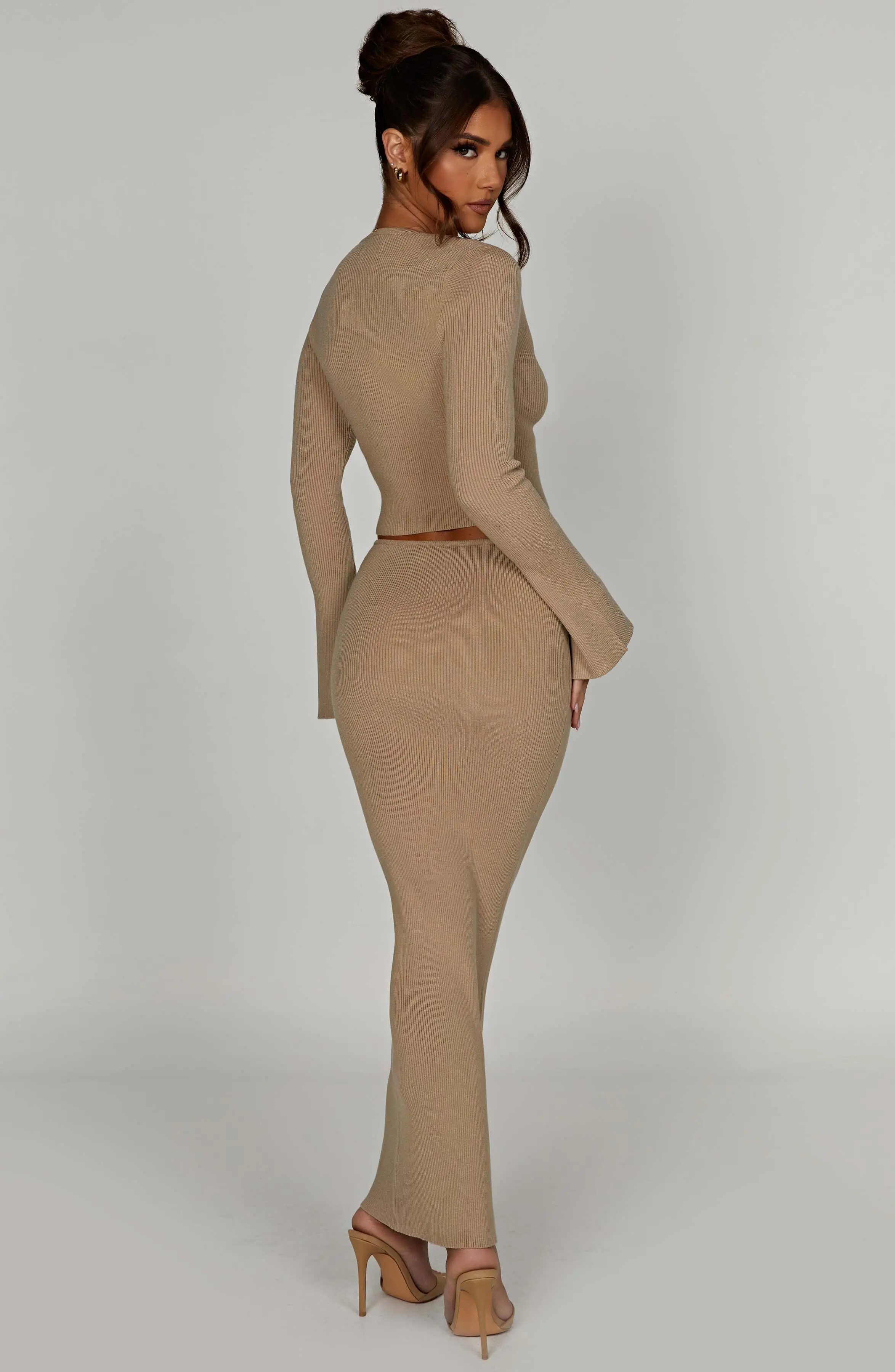 Elia Maxi Skirt - Beige - Image 3