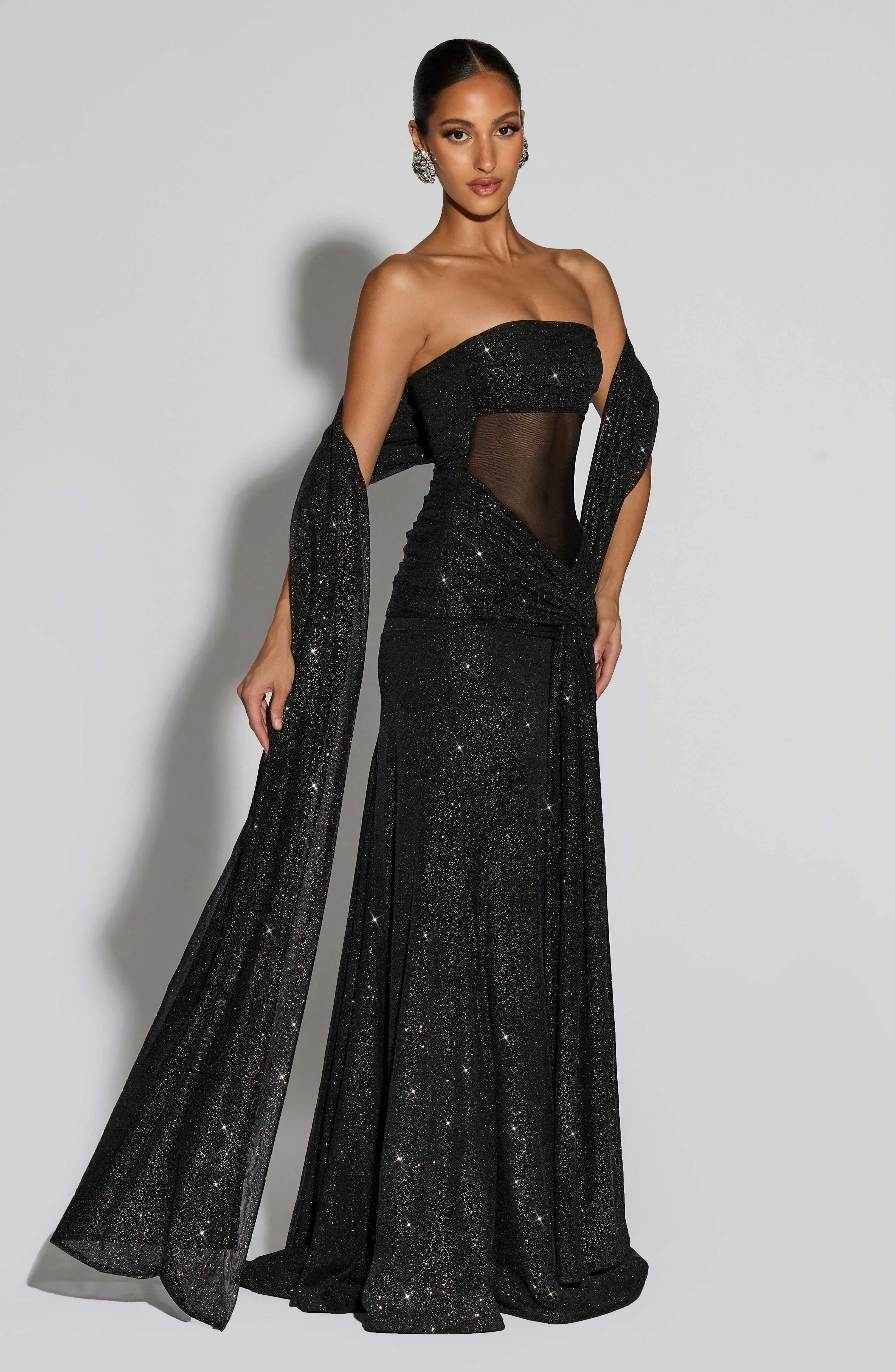 Paula Maxi Dress - Black Sparkle - Image 9