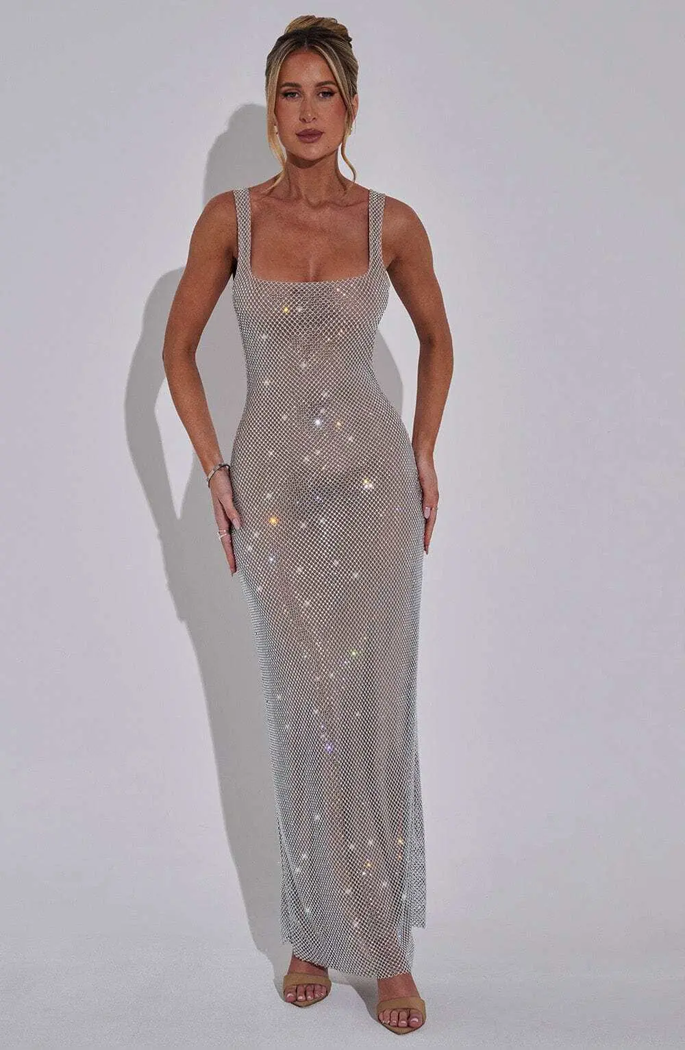 Petra Maxi Dress - Silver - Image 14