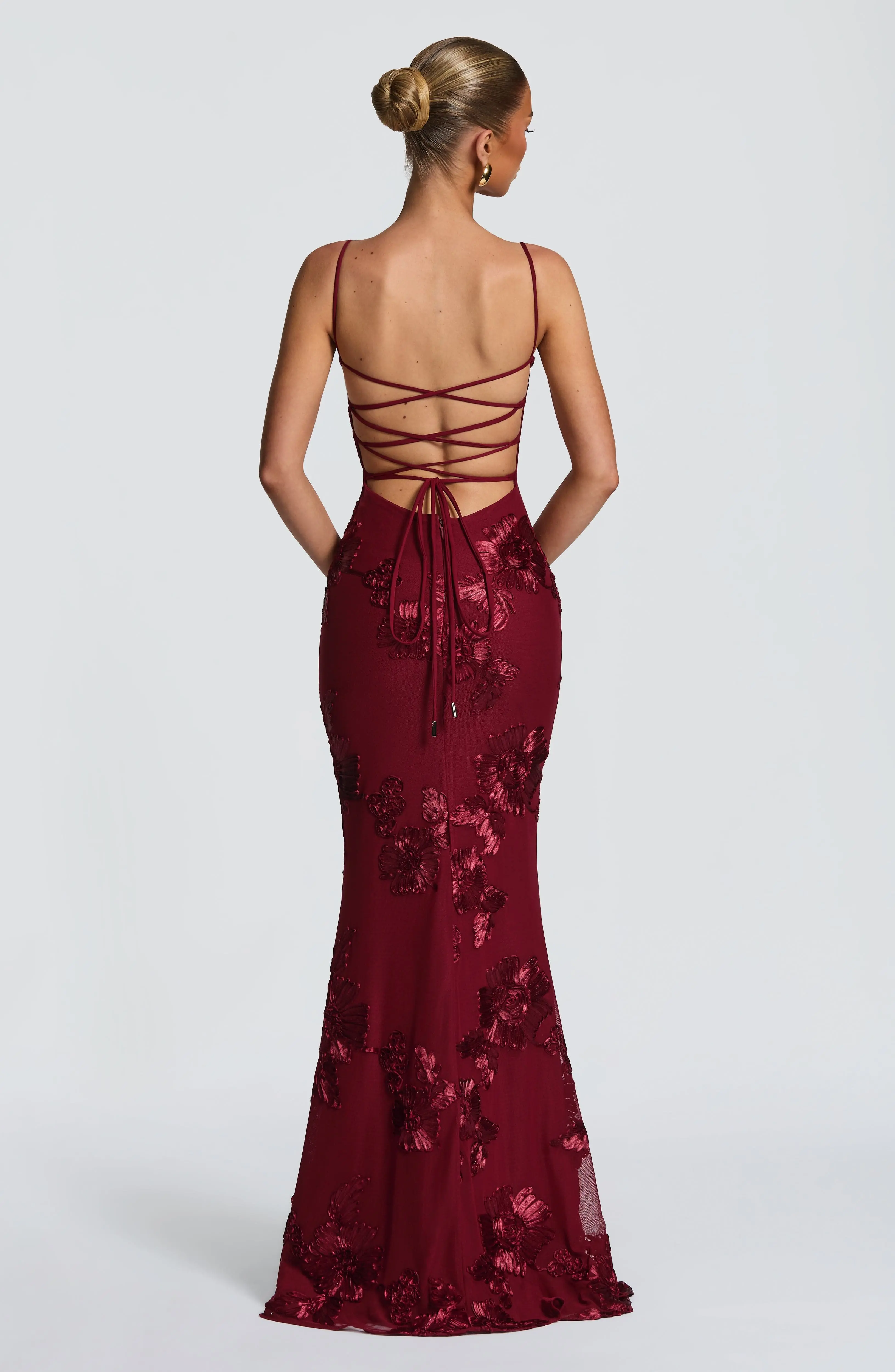 Nefertiti Maxi Dress - Burgundy - Image 2