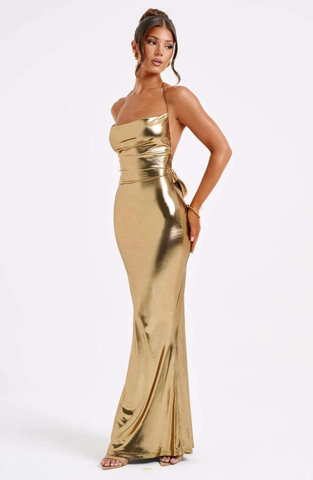 Talisa Maxi Dress - Gold - Image 5