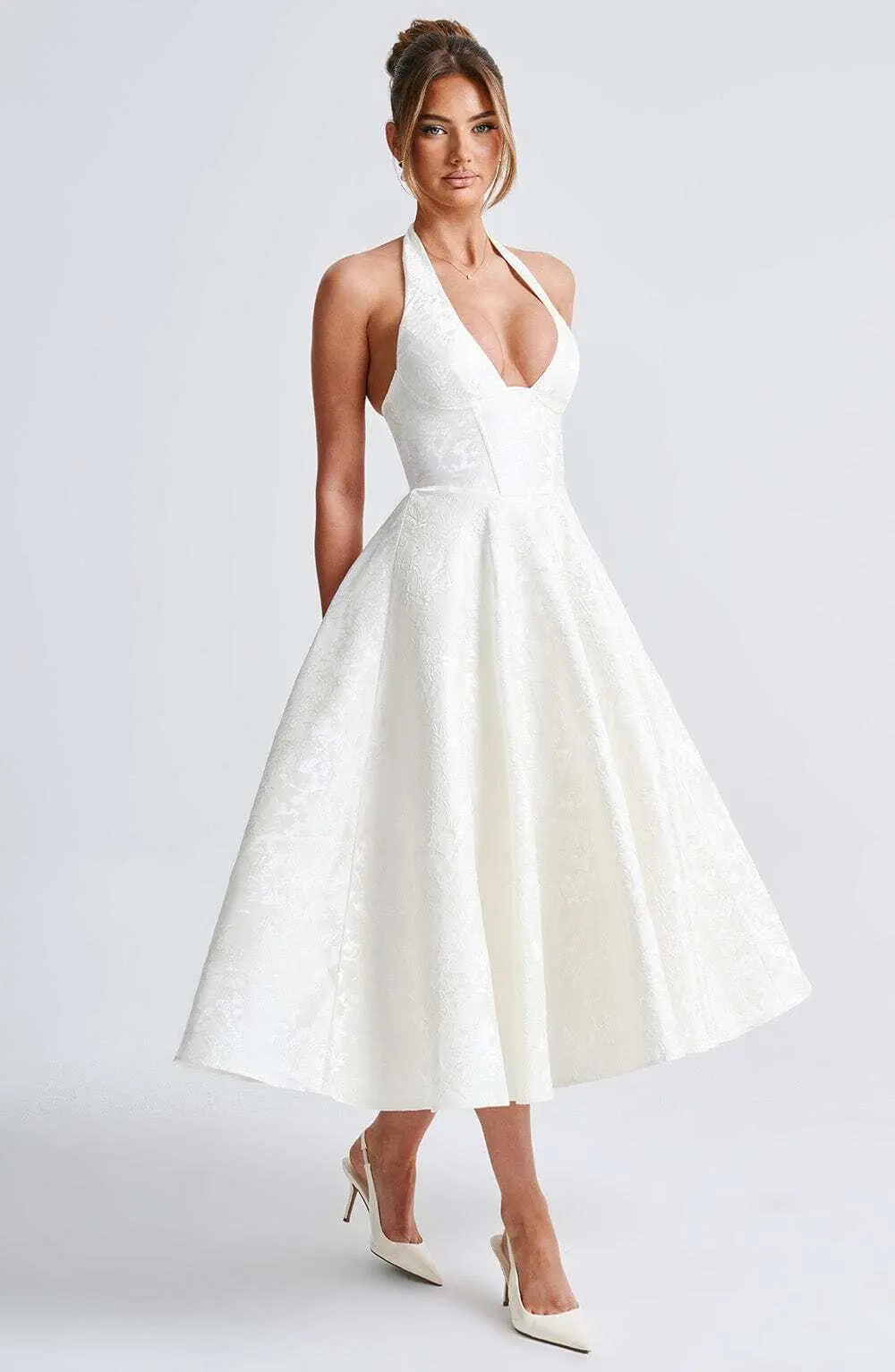 Effie Midi Dress - Ivory - Image 14