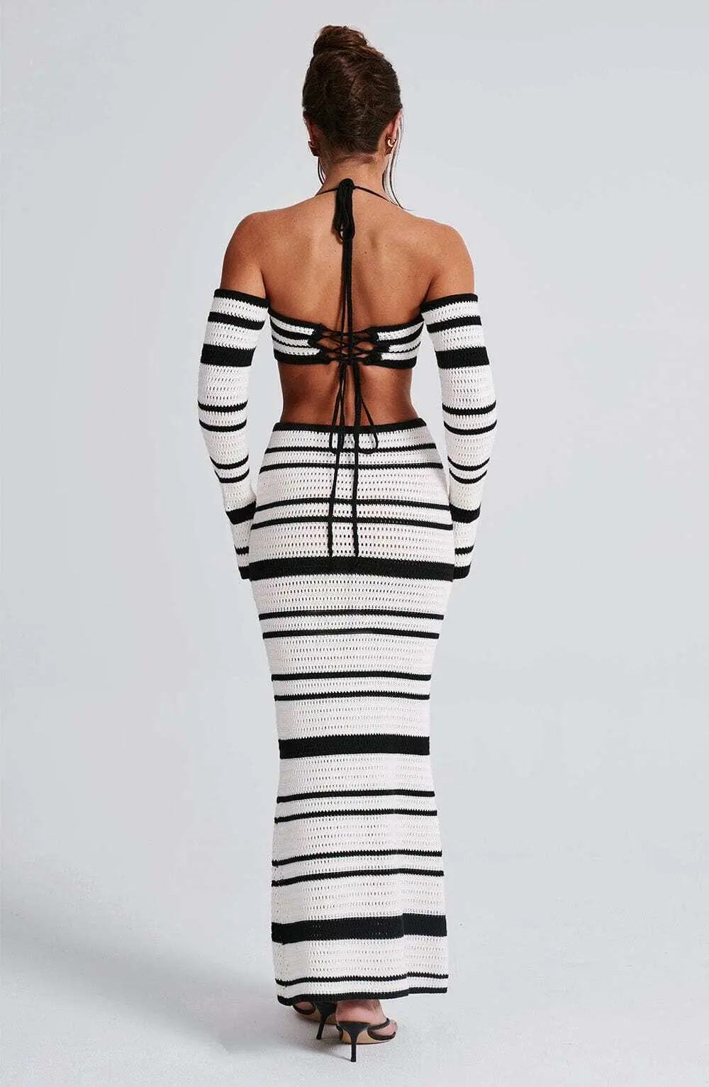 Georgia Maxi Skirt - Black/White - Image 8