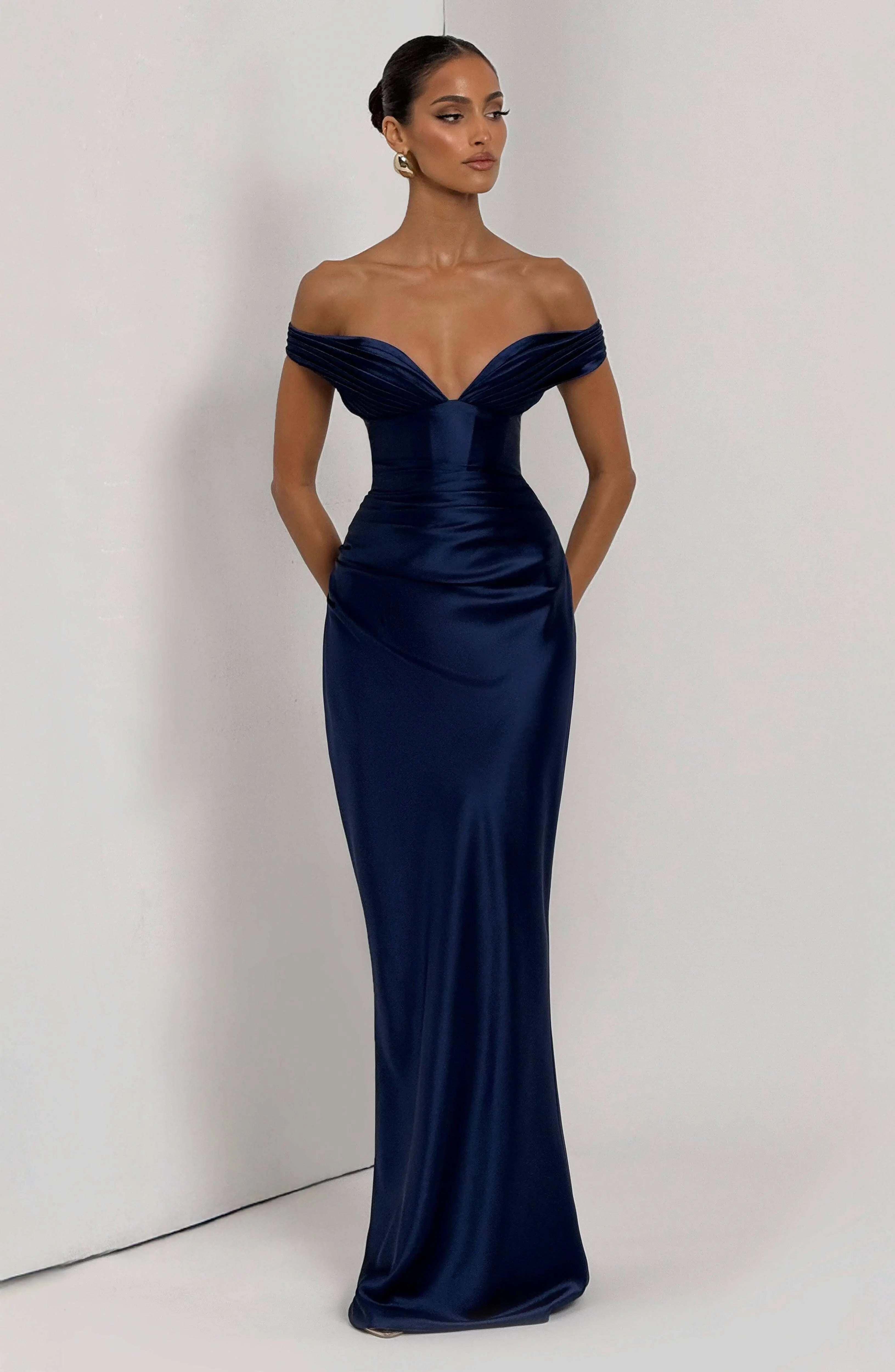 Aurelia Maxi Dress - Navy - Image 9
