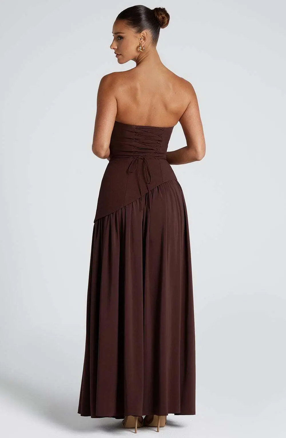 Maliyah Maxi Dress - Plum Brown - Image 5