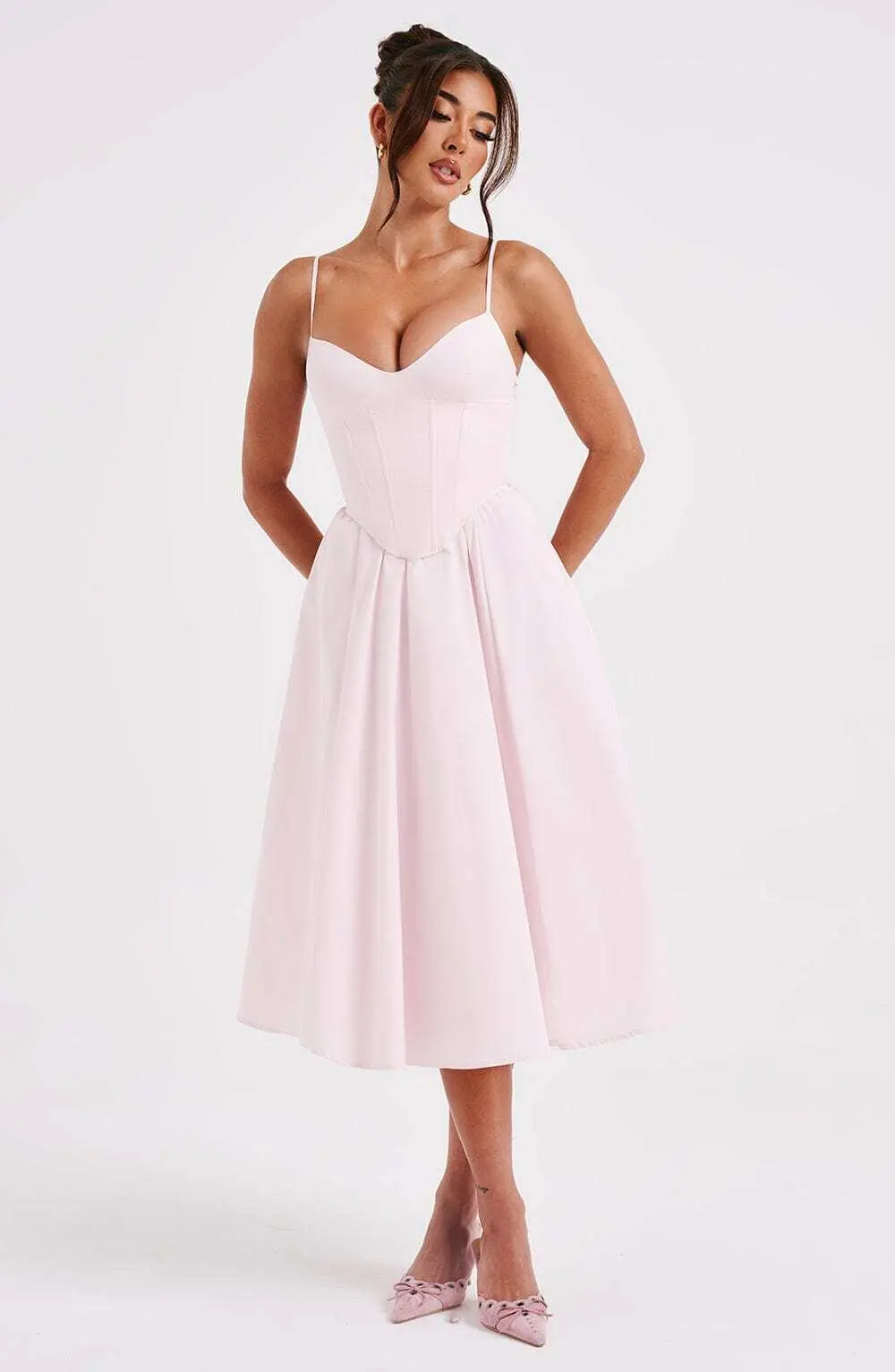 Mariella Midi Dress - Blush - Image 8