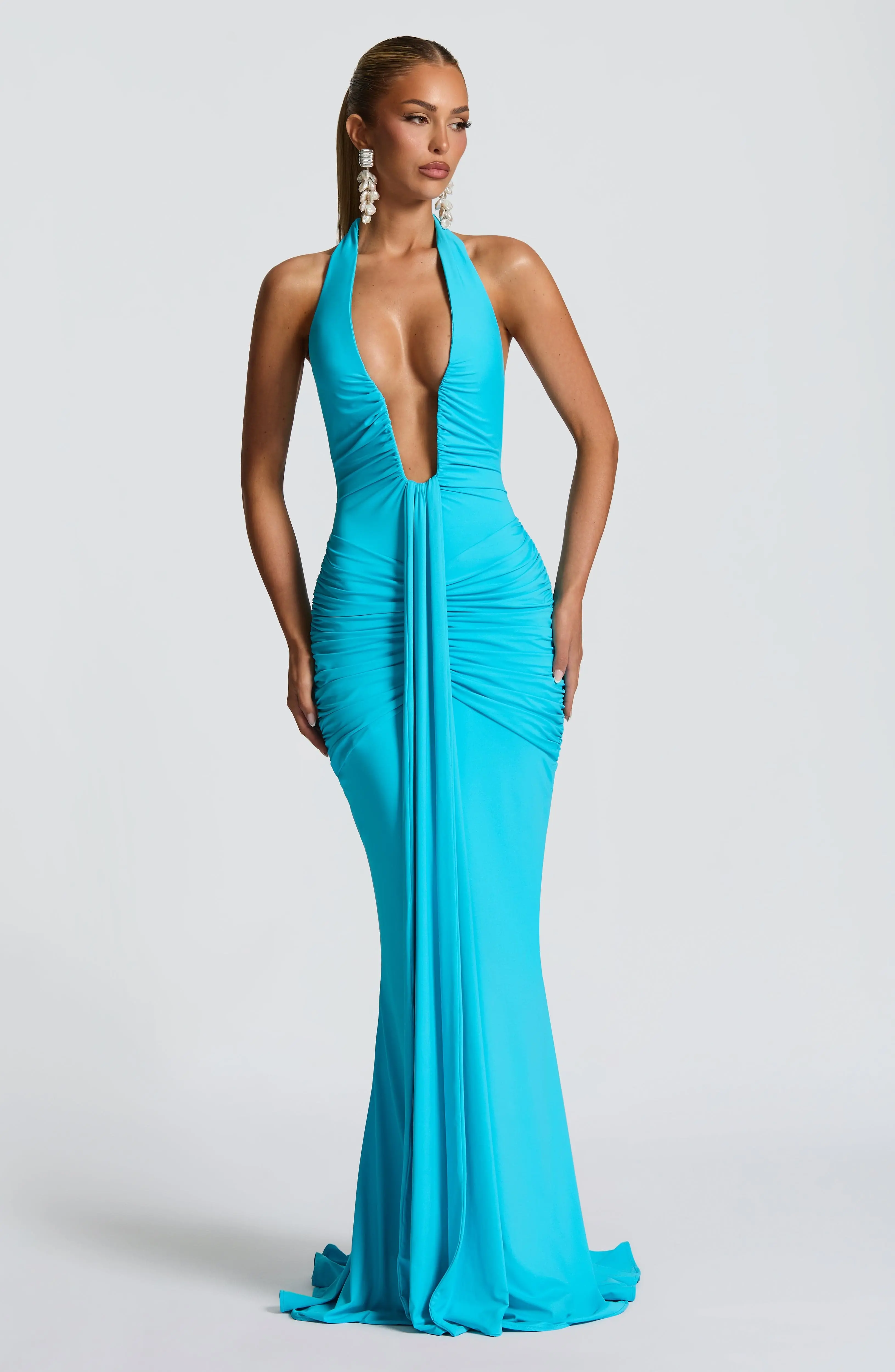 Rosetta Maxi Dress - Aqua - Image 9