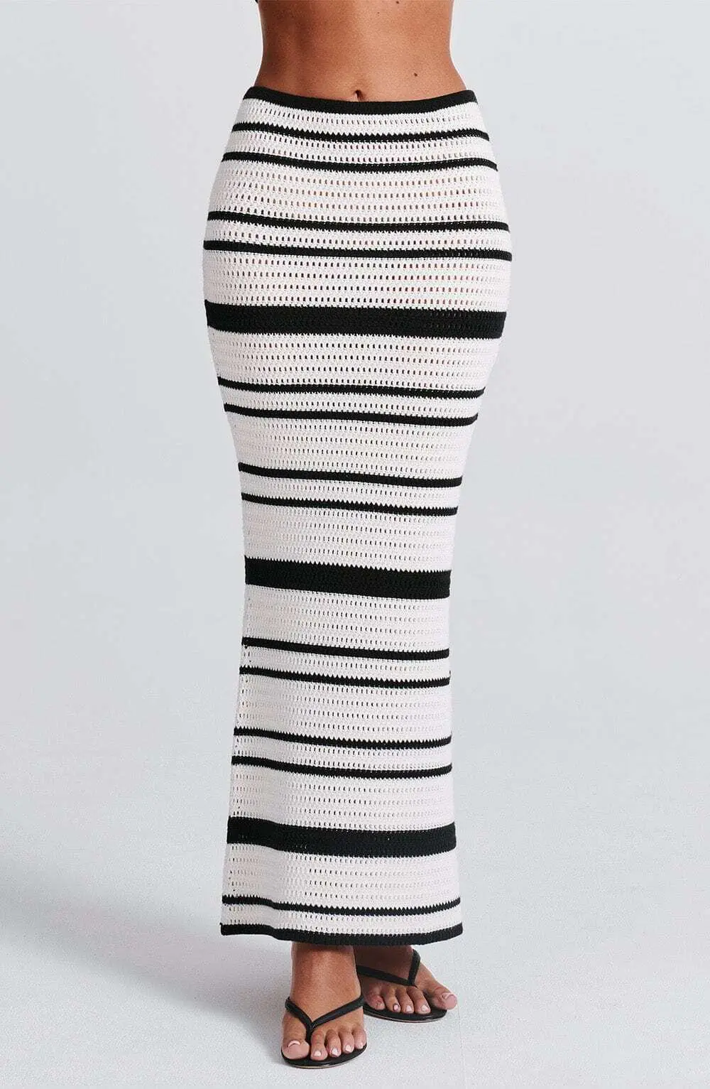Georgia Maxi Skirt - Black/White - Image 7