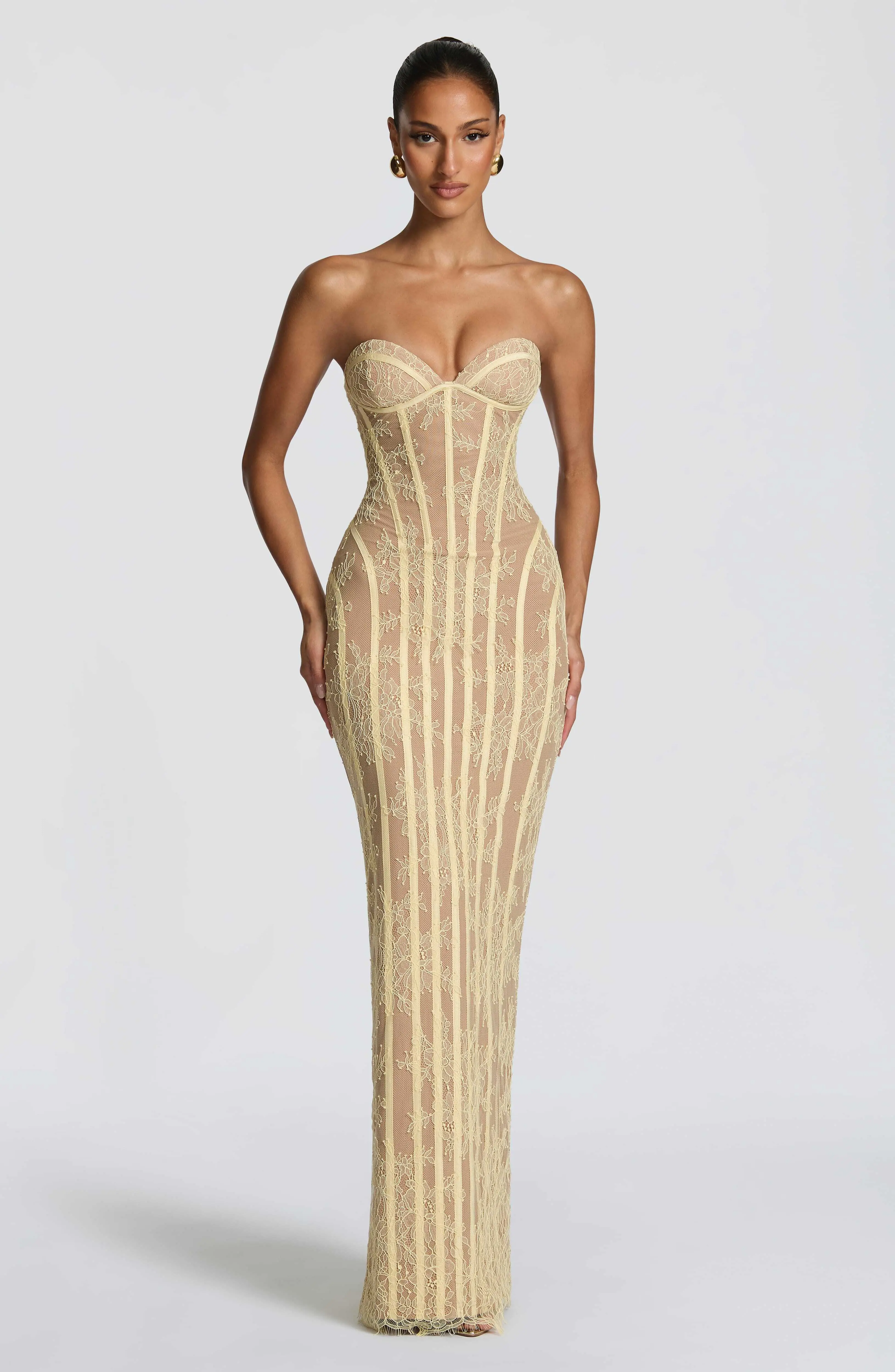 Sian Maxi Dress - Lemon - Image 2