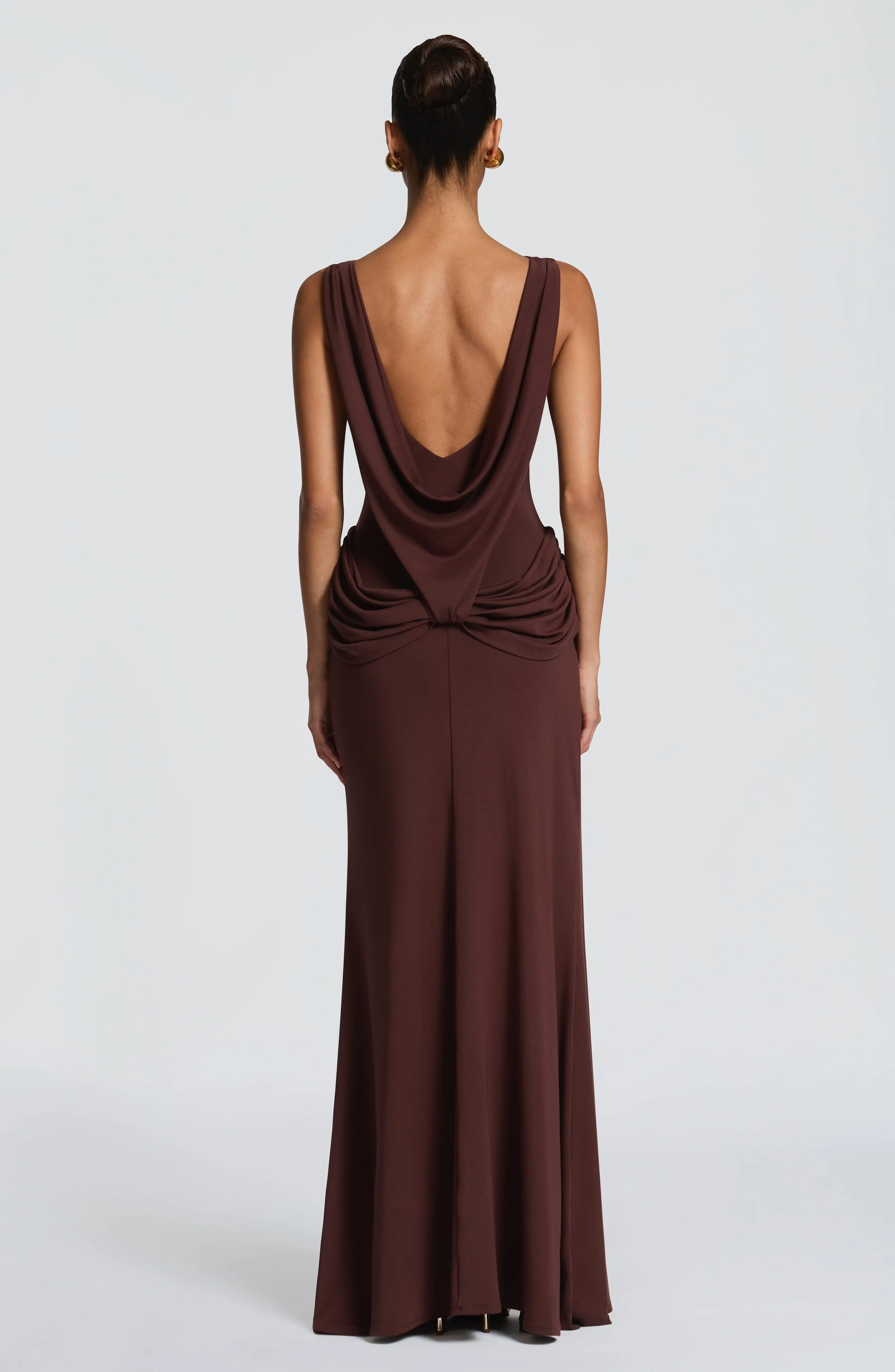 Bruna Maxi Dress - Plum Brown - Image 2