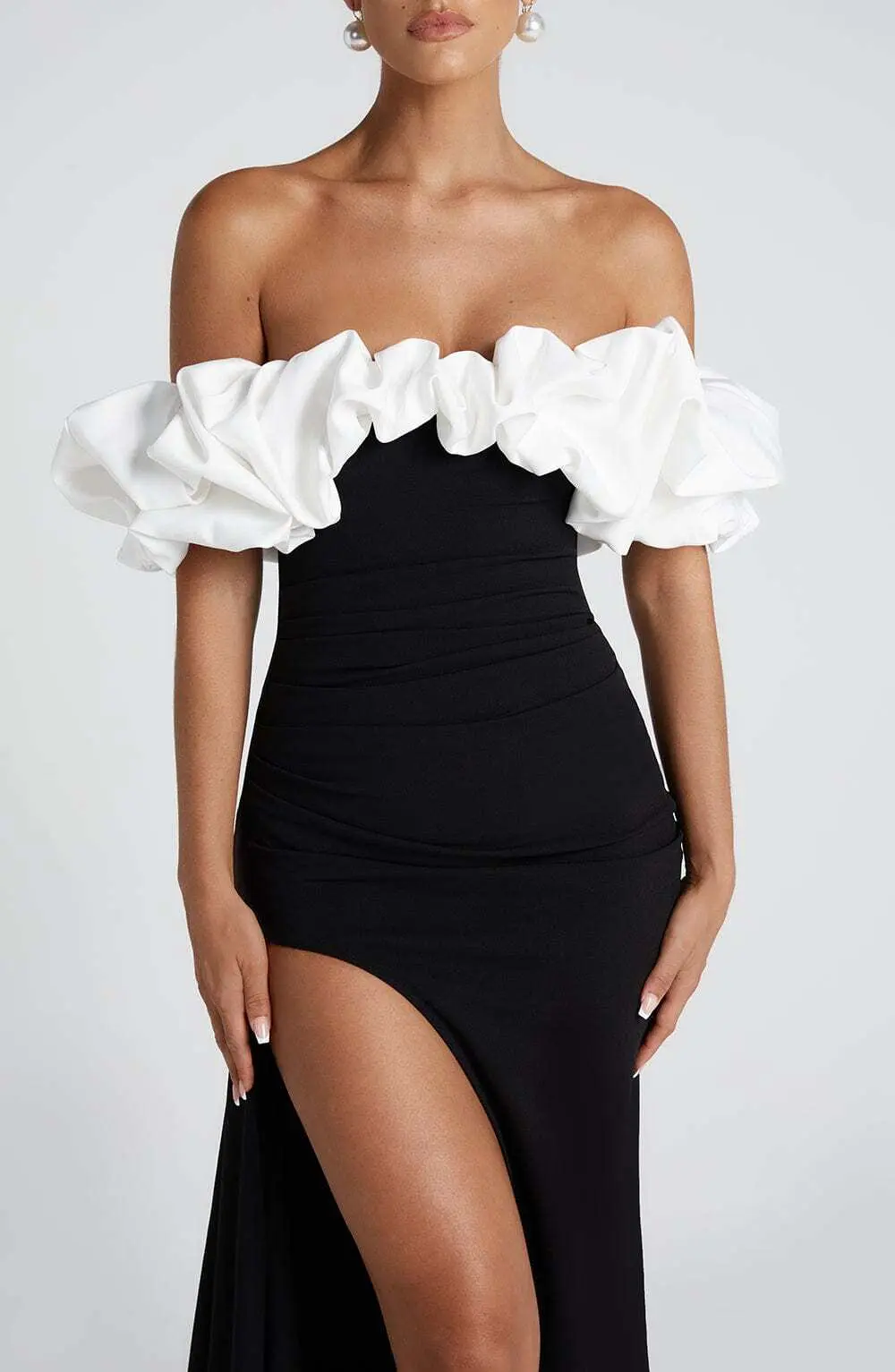 Elsie Maxi Dress - Black/White - Image 7