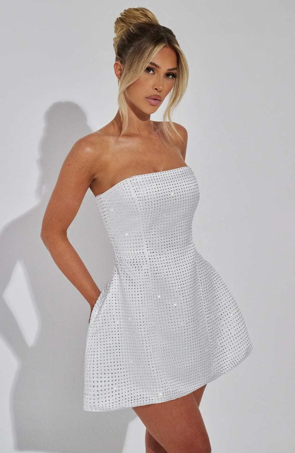 Paloma Mini Dress - Ivory - Image 4
