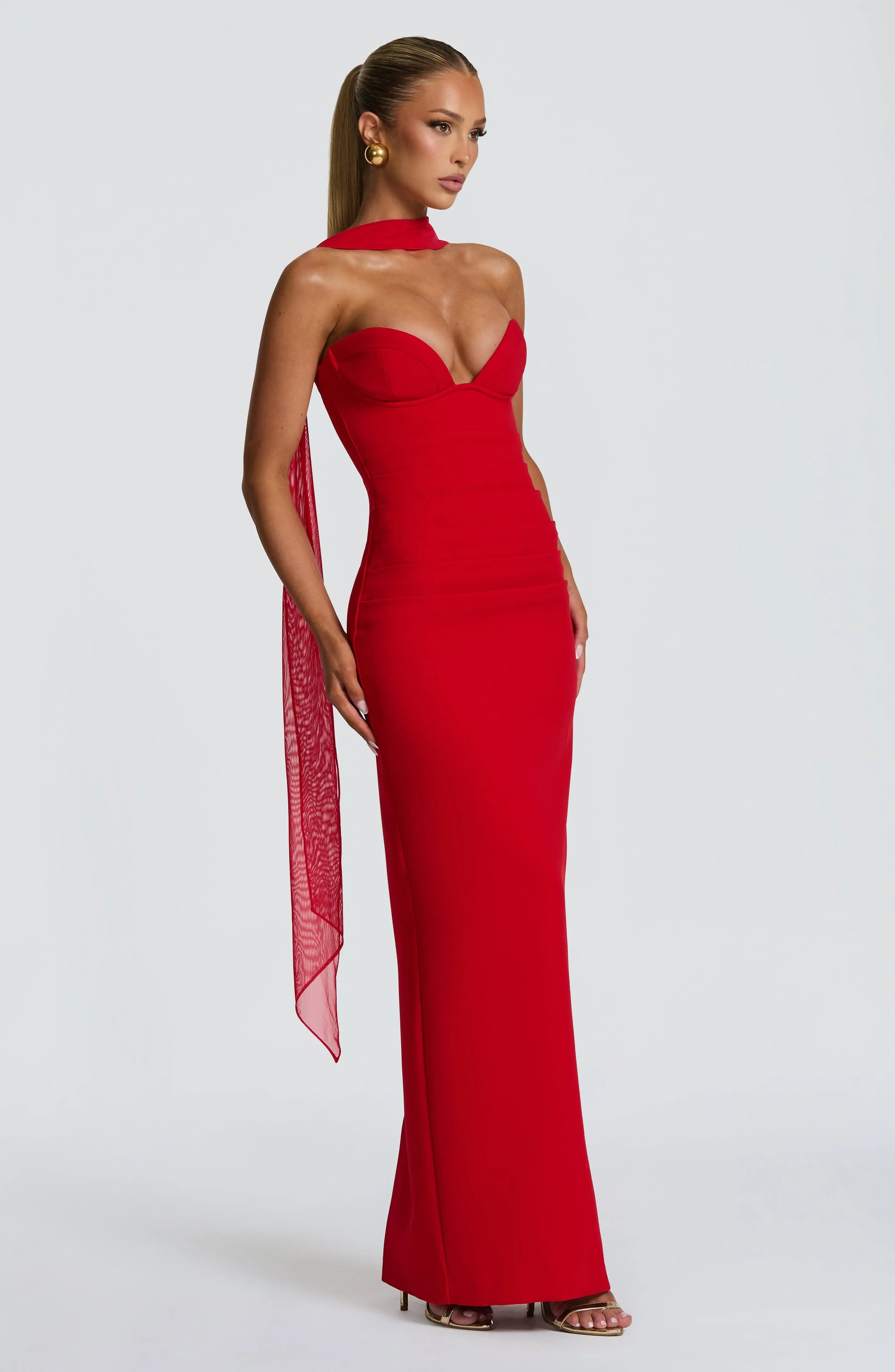 Lindsey Maxi Dress - Red - Image 5