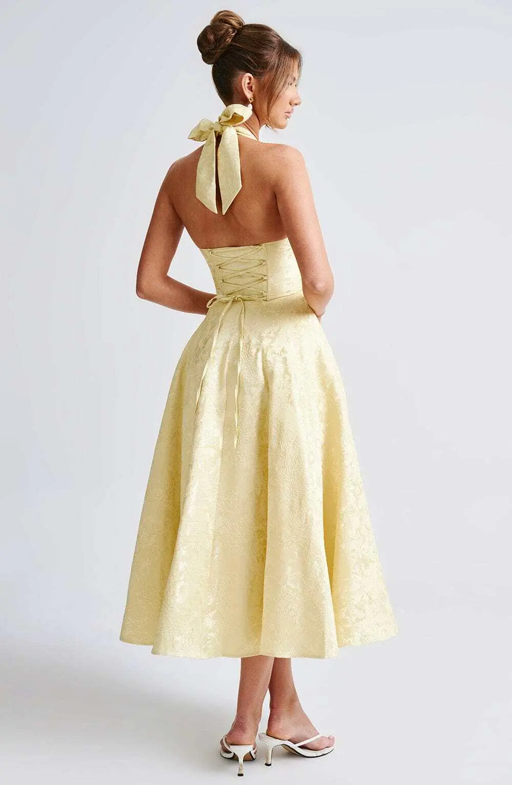 Effie Midi Dress - Lemon - Image 7