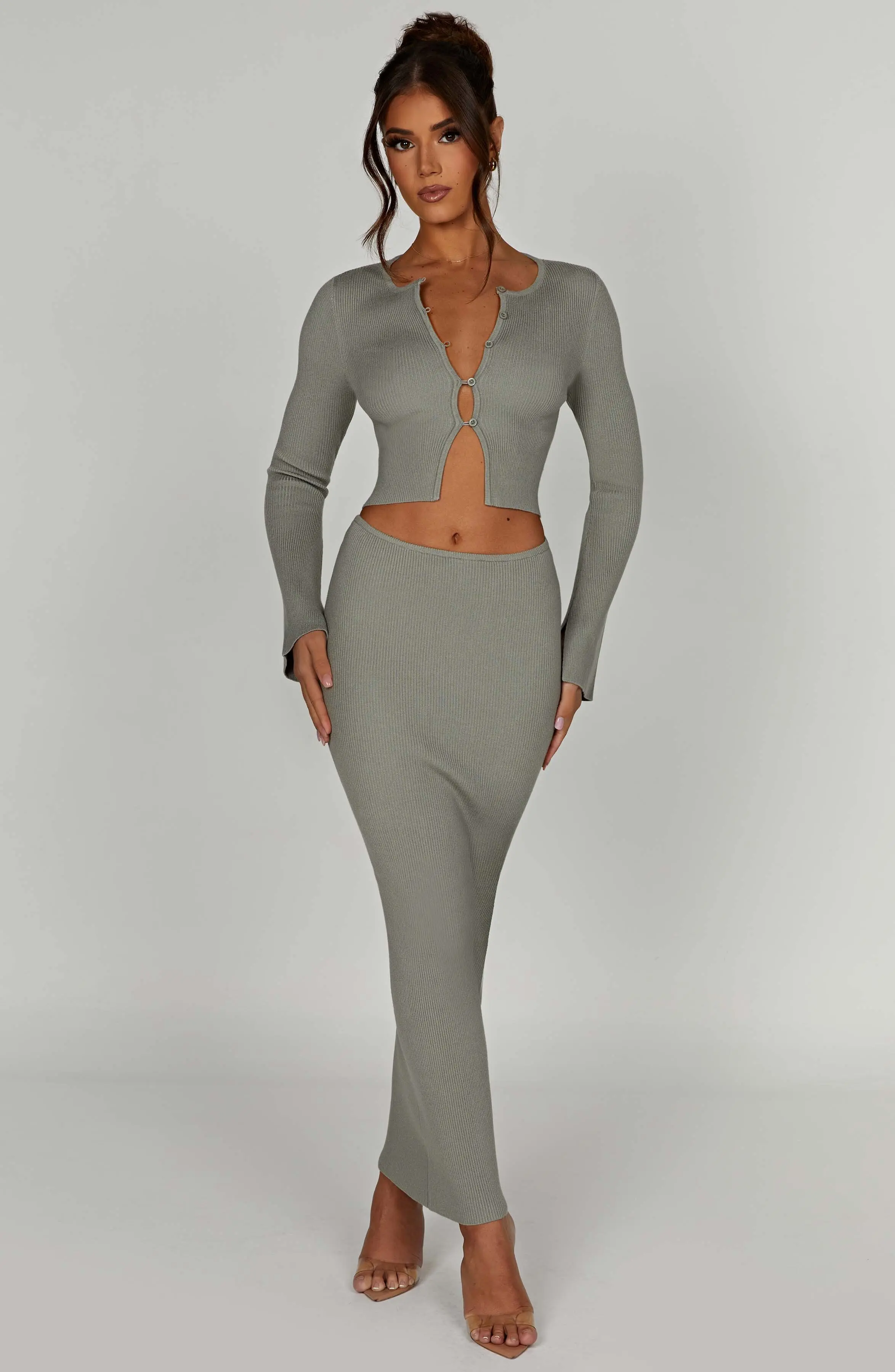 Elia Maxi Skirt - Khaki - Image 7
