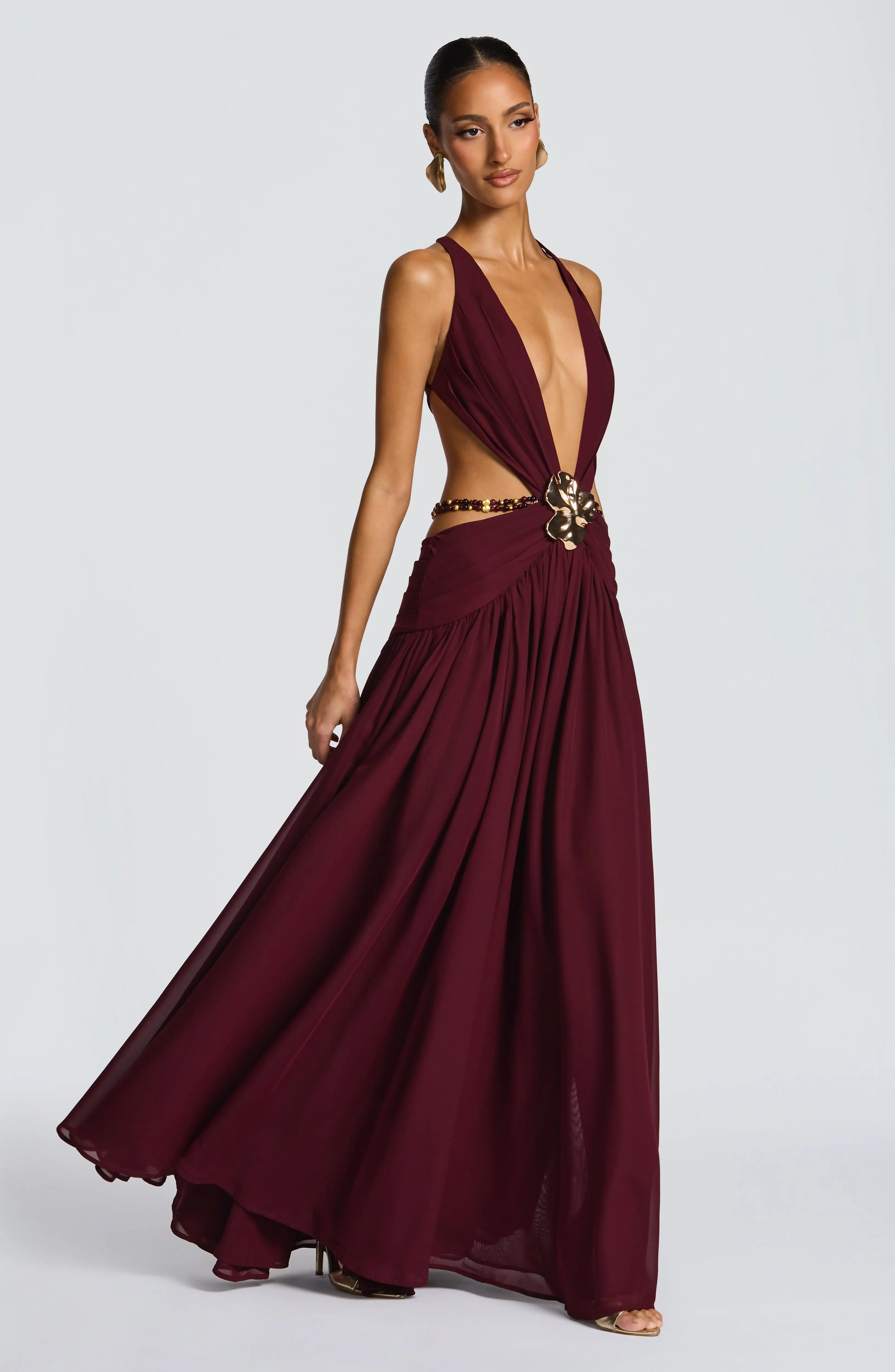 Indianna Maxi Dress - Cherry Lacquer - Image 4