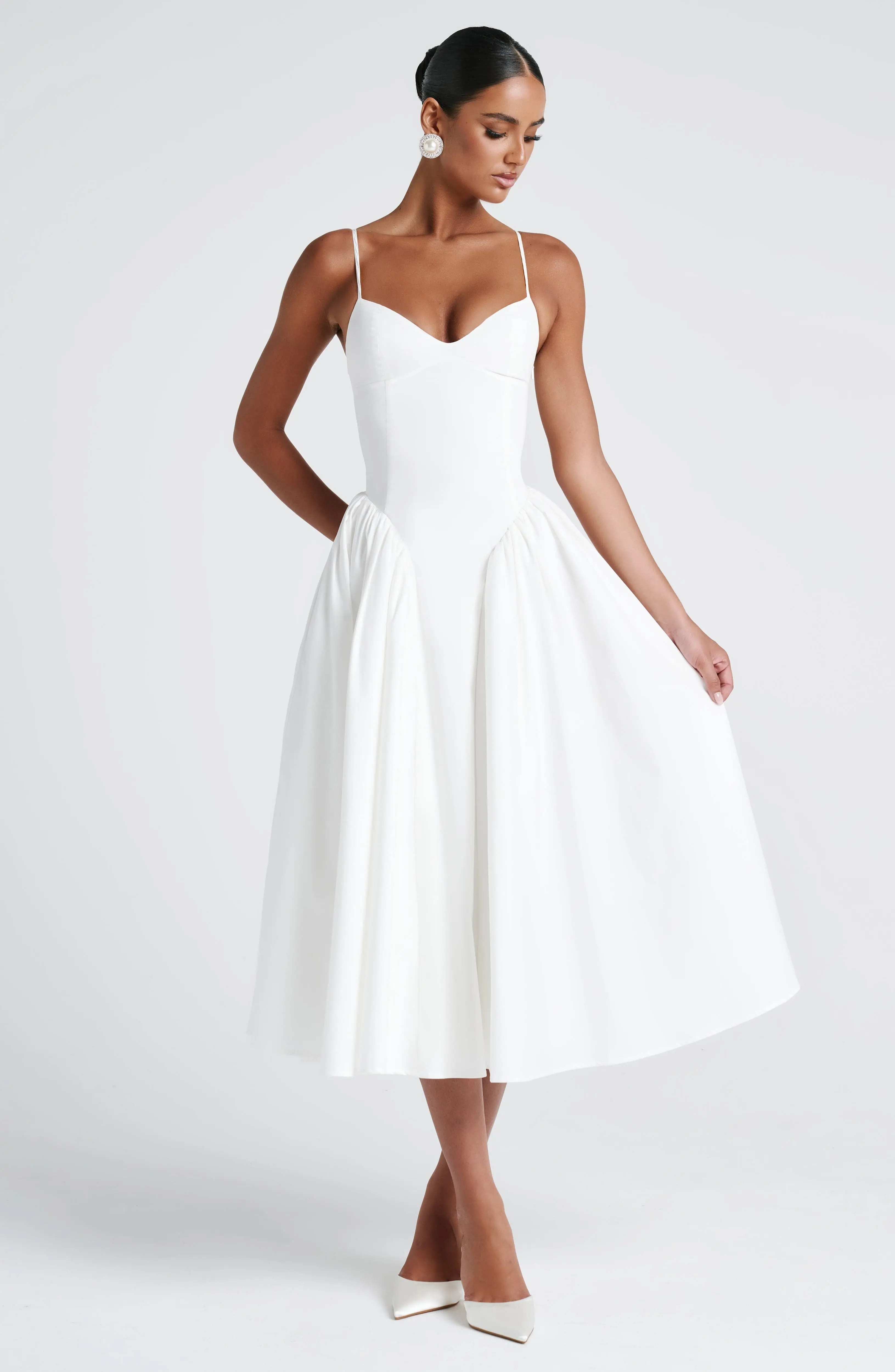 Emerson Midi Dress - Ivory - Image 11