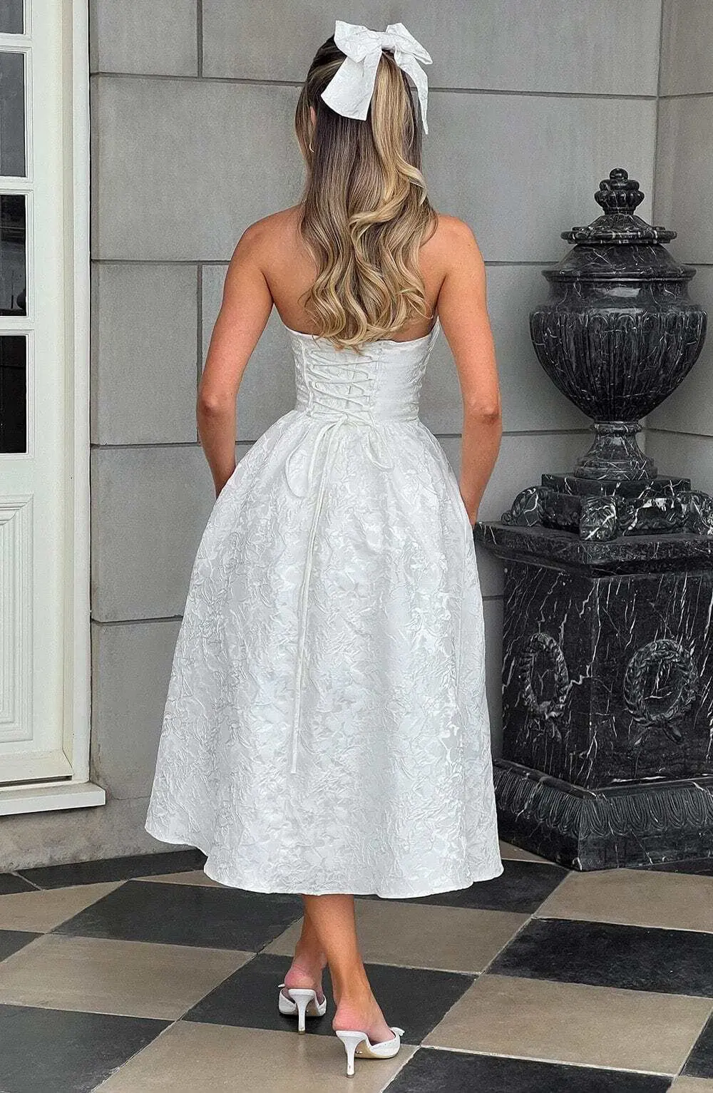Saoirse Midi Dress - Ivory - Image 2