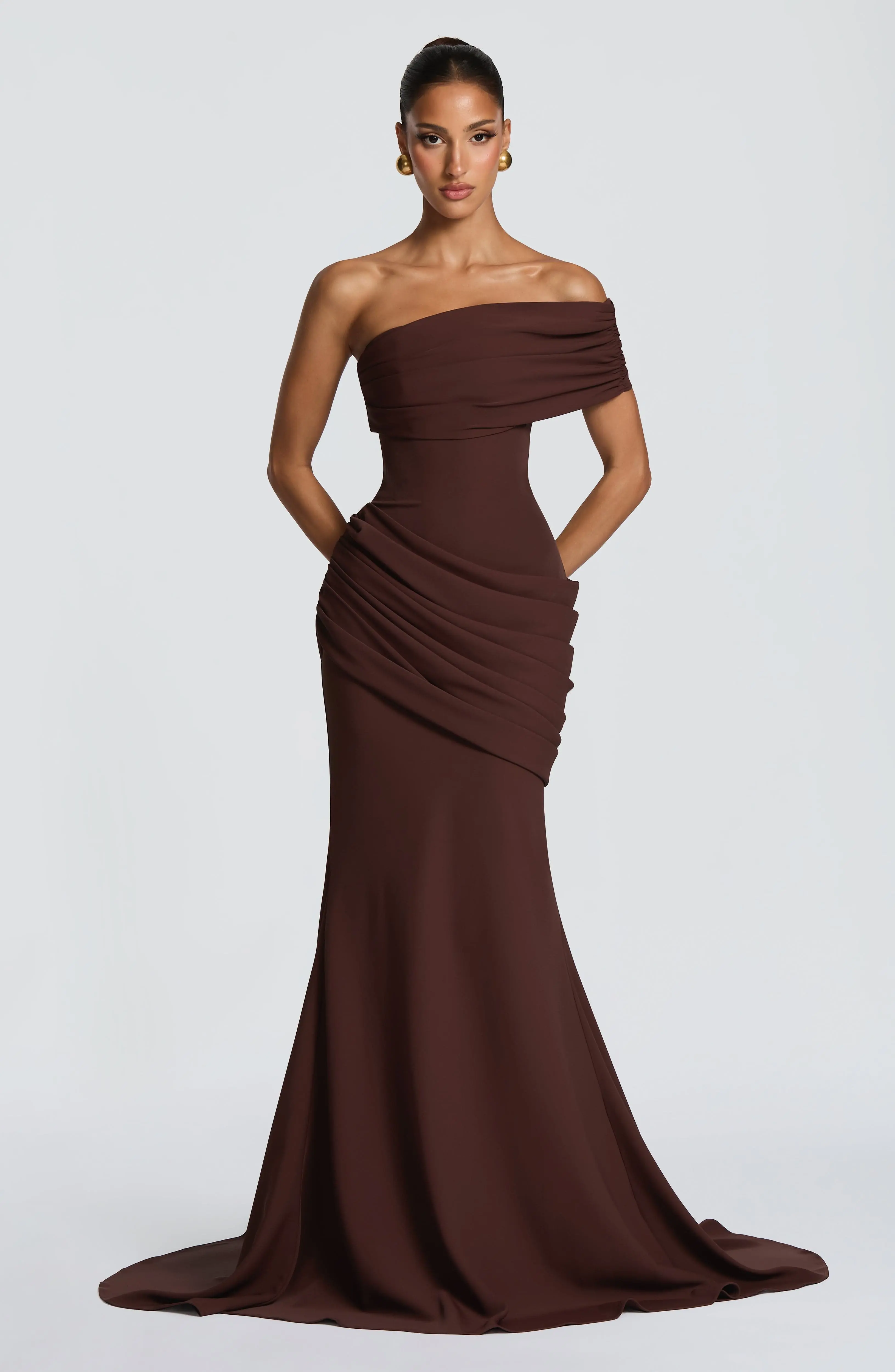 Kasia Gown - Plum Brown
