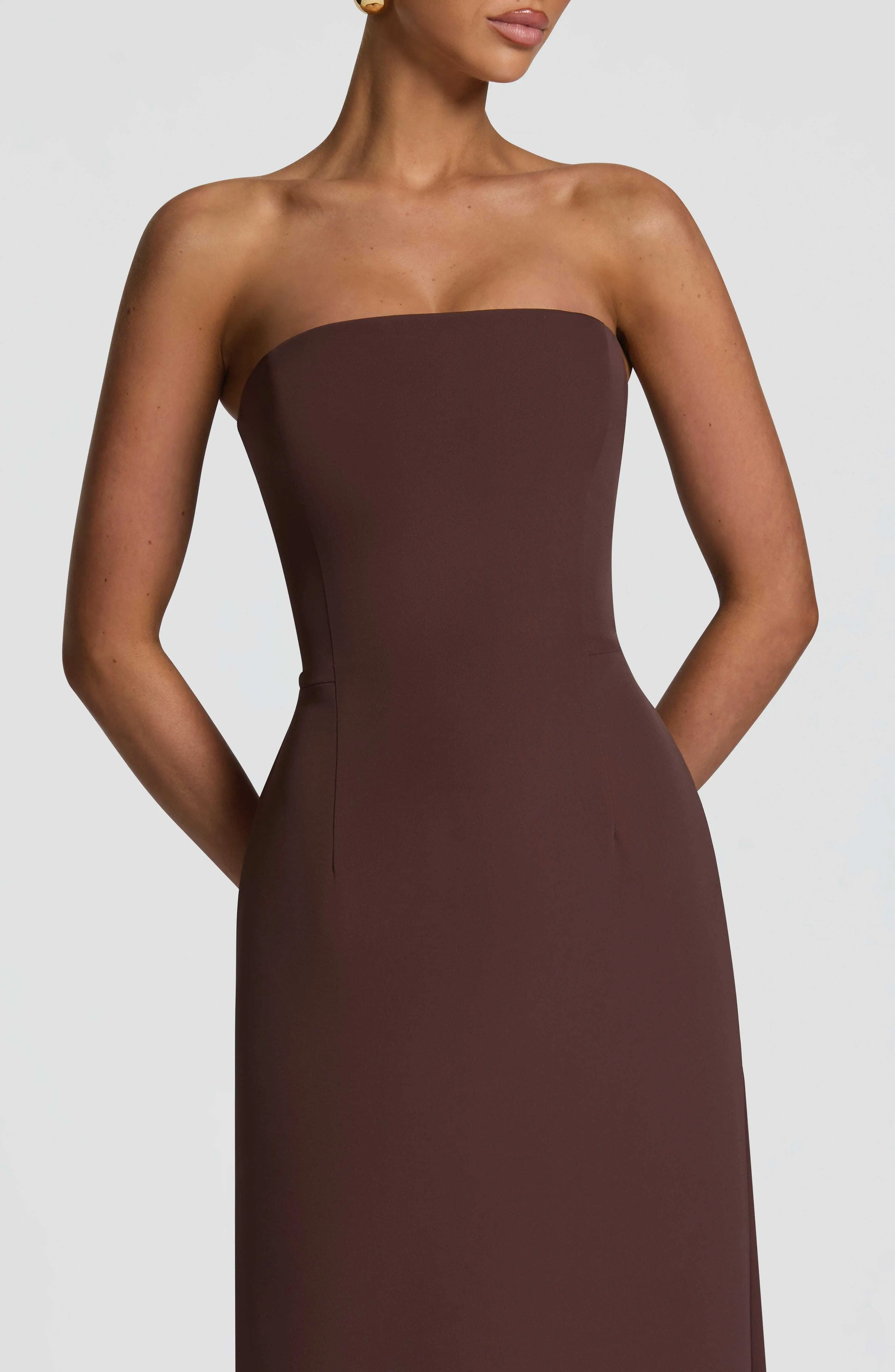 Irmina Maxi Dress - Plum Brown - Image 5