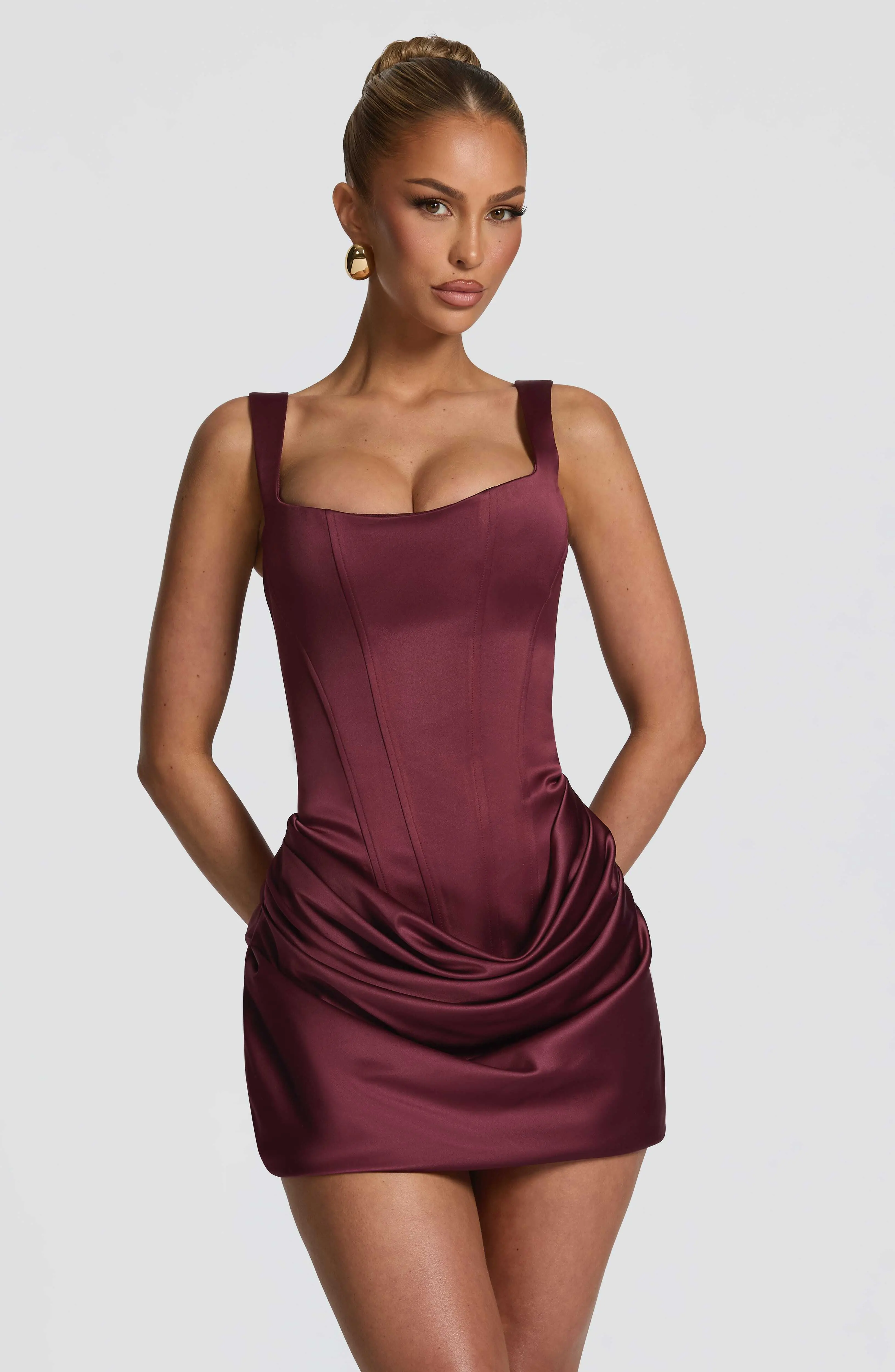 Imogen Mini Dress - Cherry Lacquer