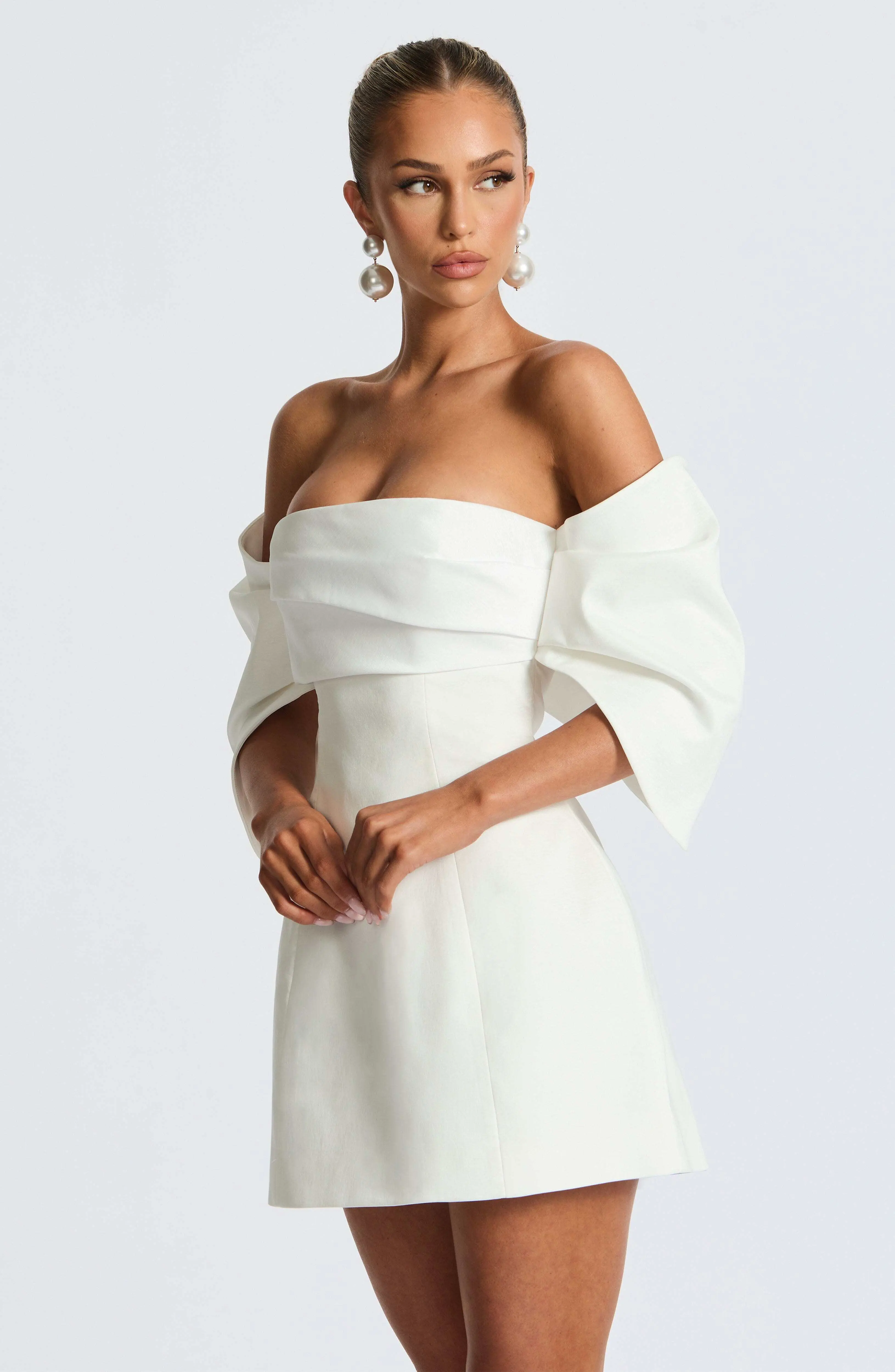Briella Mini Dress - Ivory - Image 8