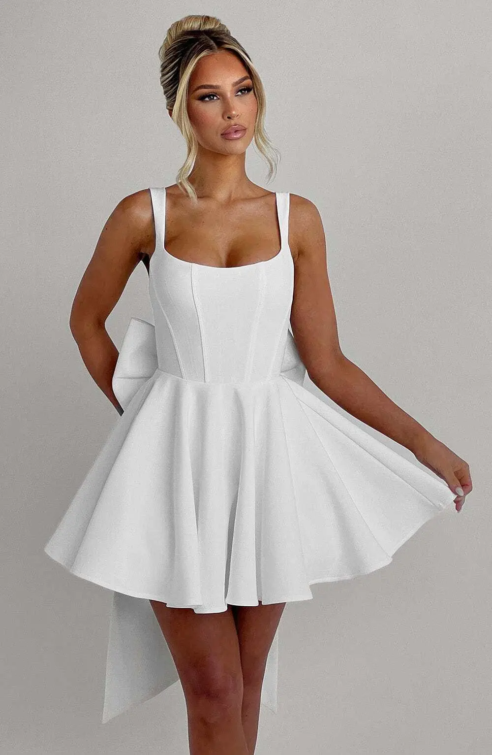Rue Mini Dress - Ivory - Image 3
