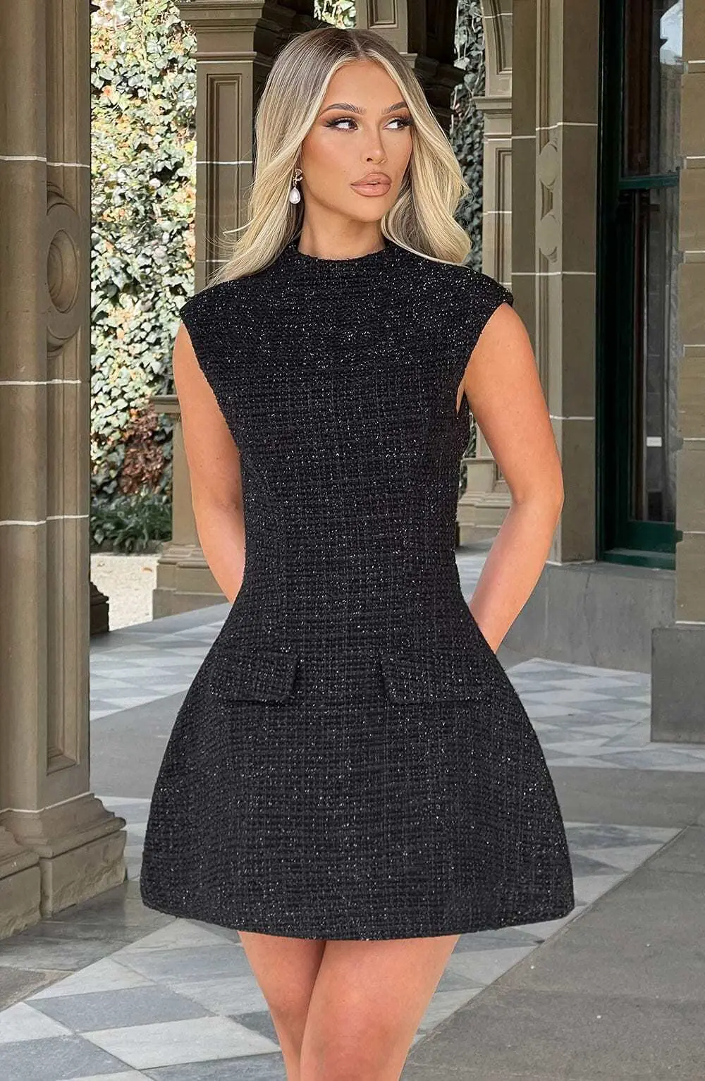 Blake Mini Dress - Black - Image 5