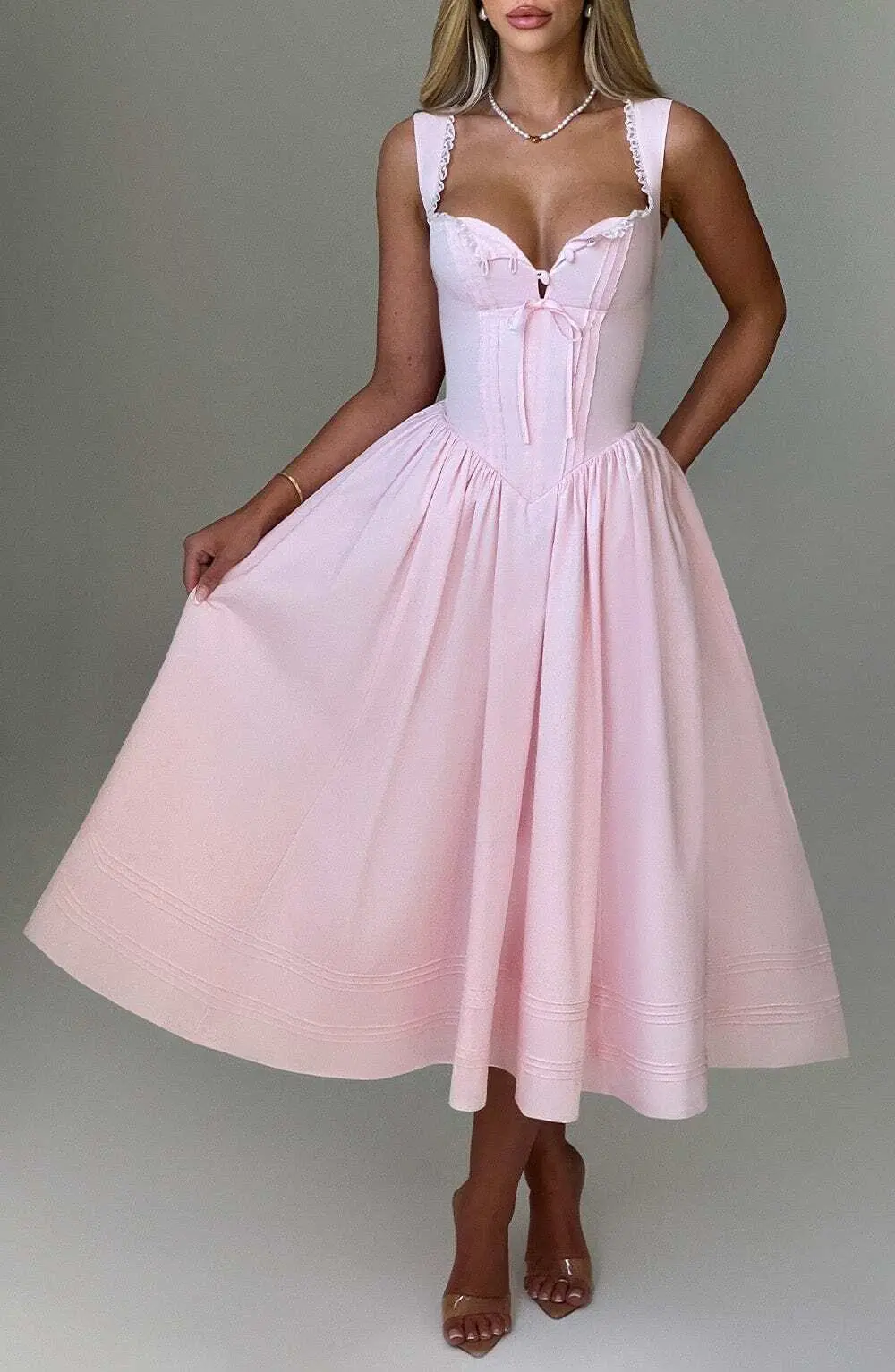 Marlena Midi Dress - Blush - Image 2
