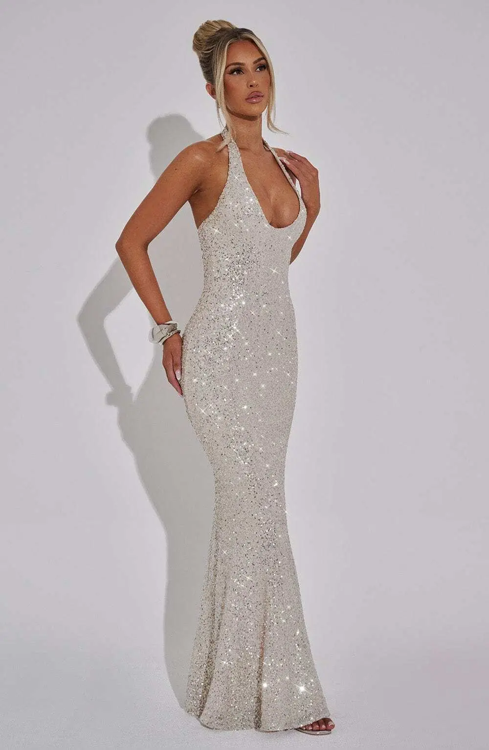 Odette Maxi Dress - Champagne - Image 4