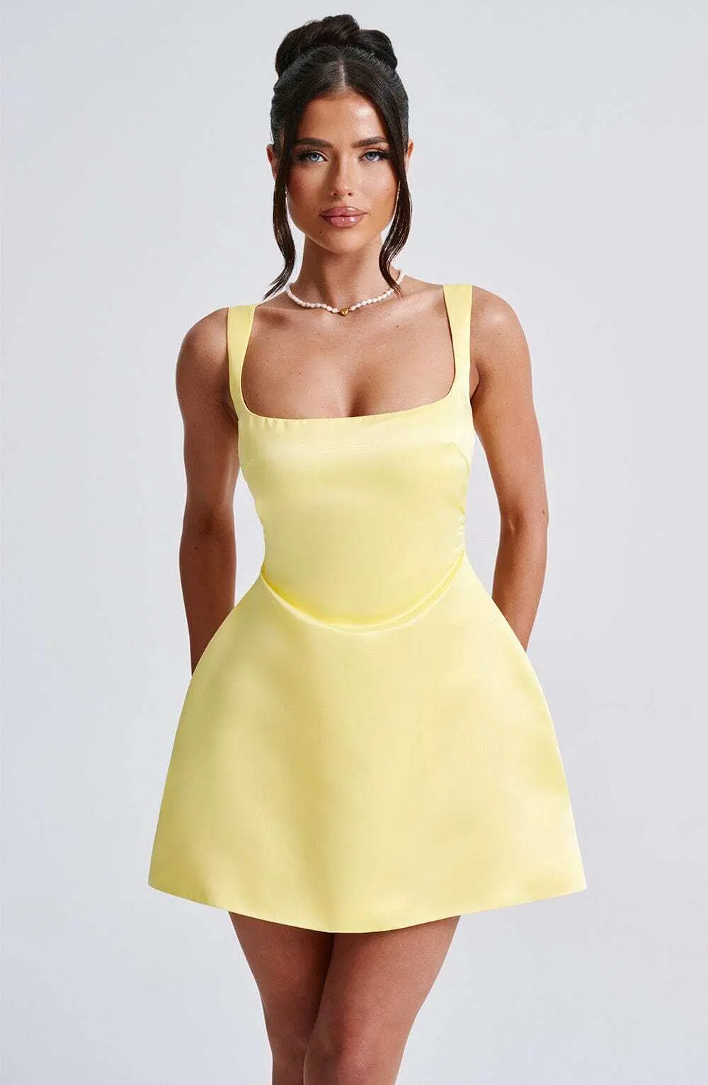 Sofie Mini Dress - Lemon - Image 5