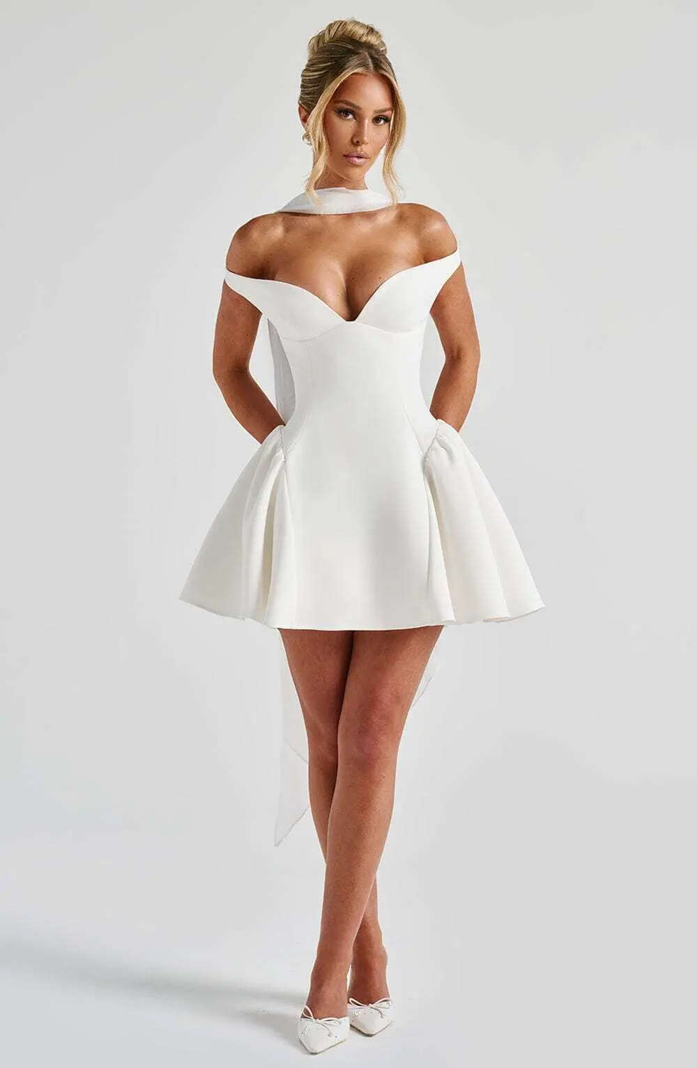 Marla Mini Dress - Ivory - Image 12
