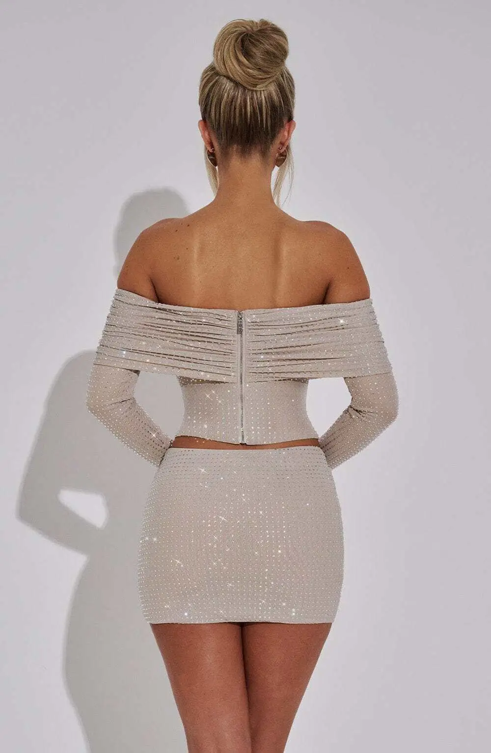Tani Mini Skirt - Nude - Image 4